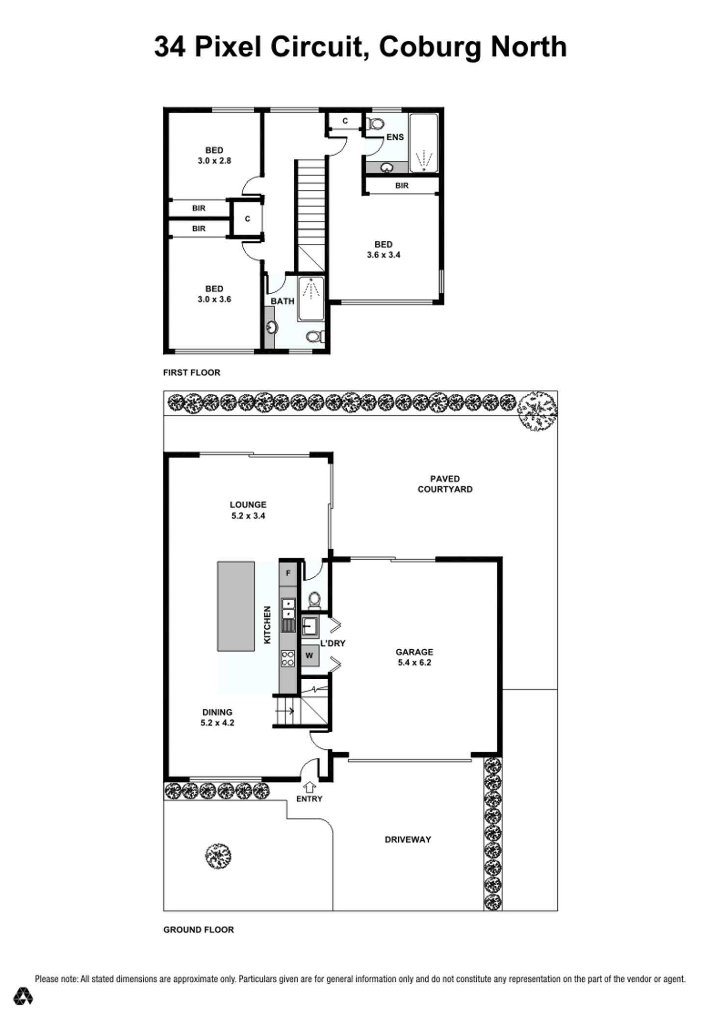 Floorplan of Homely townhouse listing, 34 Pixel Circuit, Coburg North VIC 3058