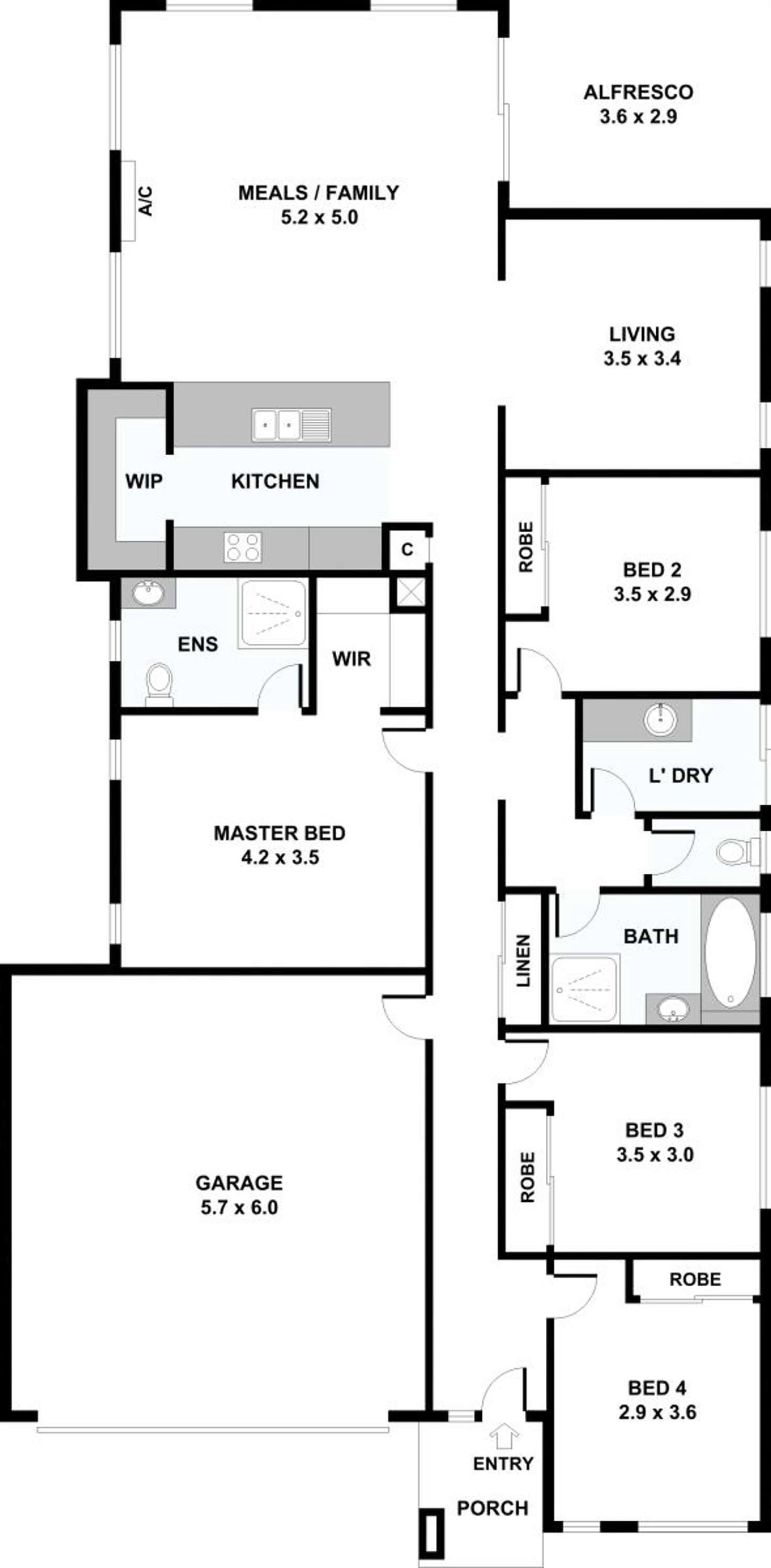 Floorplan of Homely house listing, 10 Perry Road, Werribee VIC 3030
