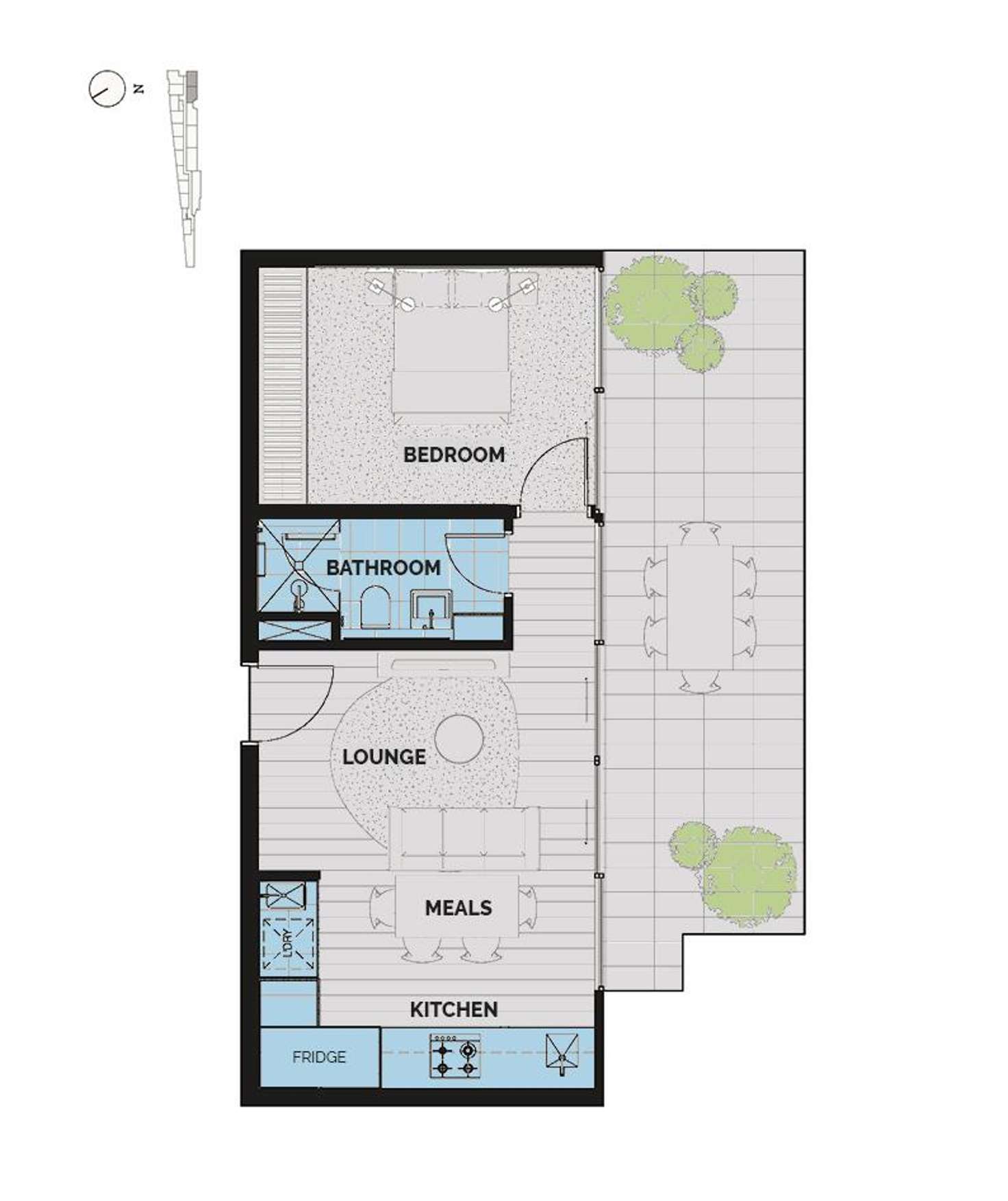 Floorplan of Homely apartment listing, 417/17 Lynch Street, Hawthorn VIC 3122