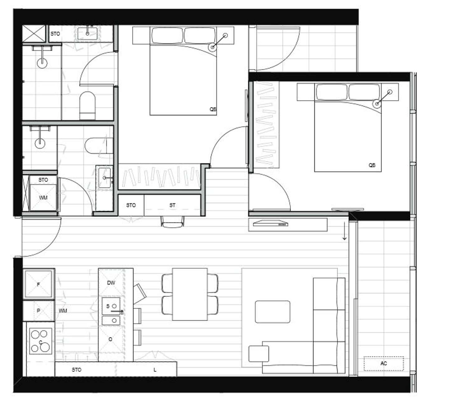 Floorplan of Homely apartment listing, 810/1 Ascot Vale Road, Flemington VIC 3031