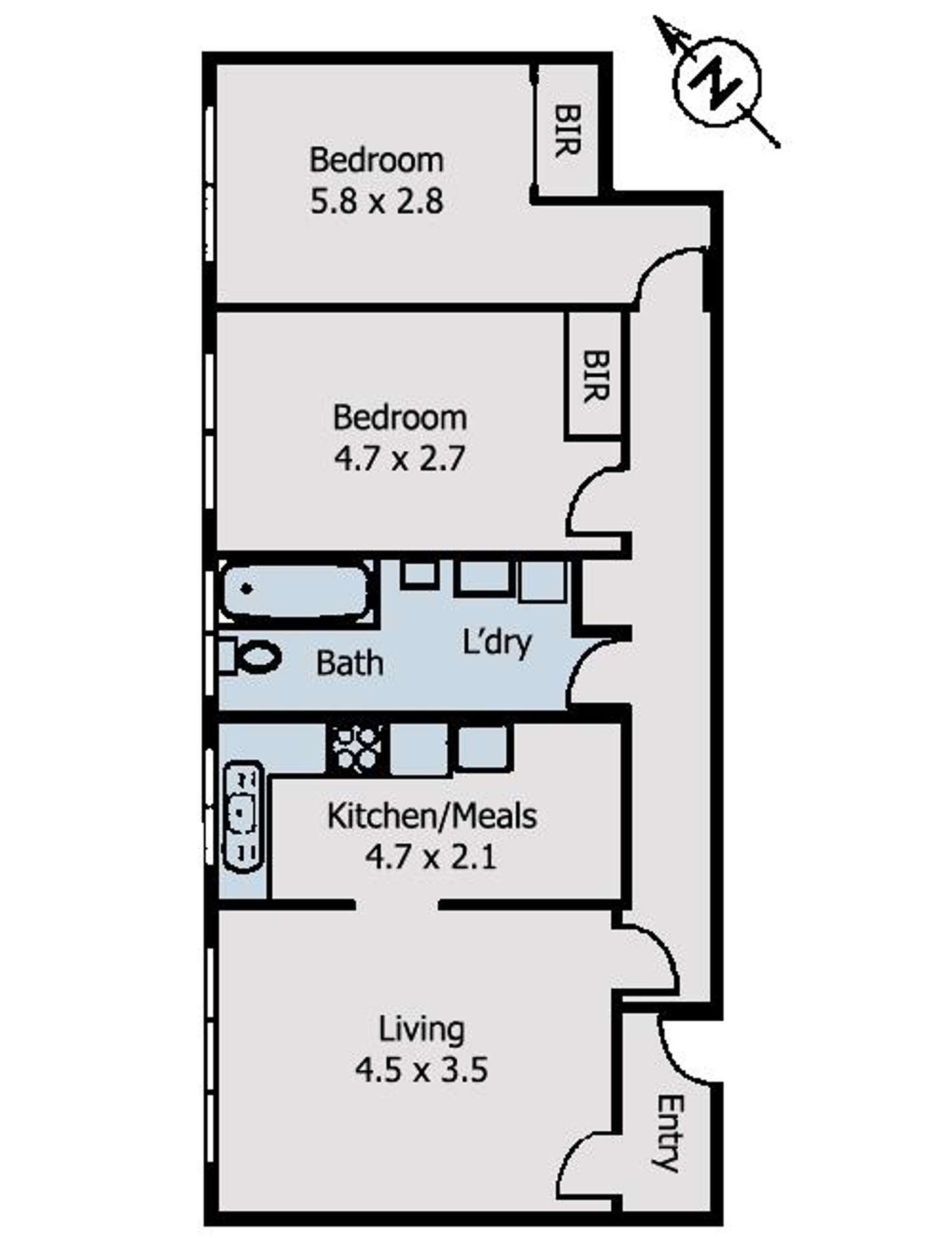 Floorplan of Homely apartment listing, 4/7-9 James Avenue, Kew VIC 3101