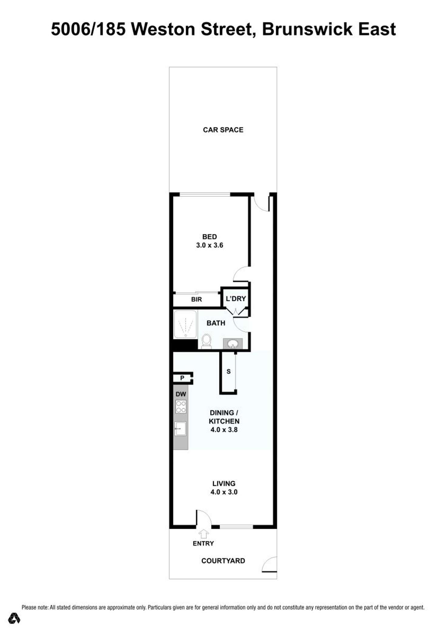 Floorplan of Homely apartment listing, 5006/185 Weston Street, Brunswick East VIC 3057