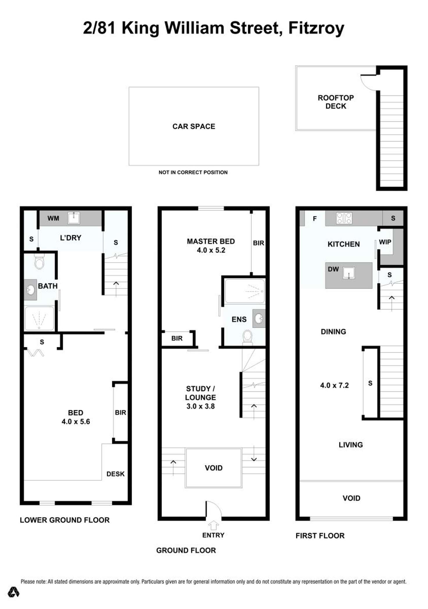 Floorplan of Homely unit listing, 2/81 King William Street, Fitzroy VIC 3065
