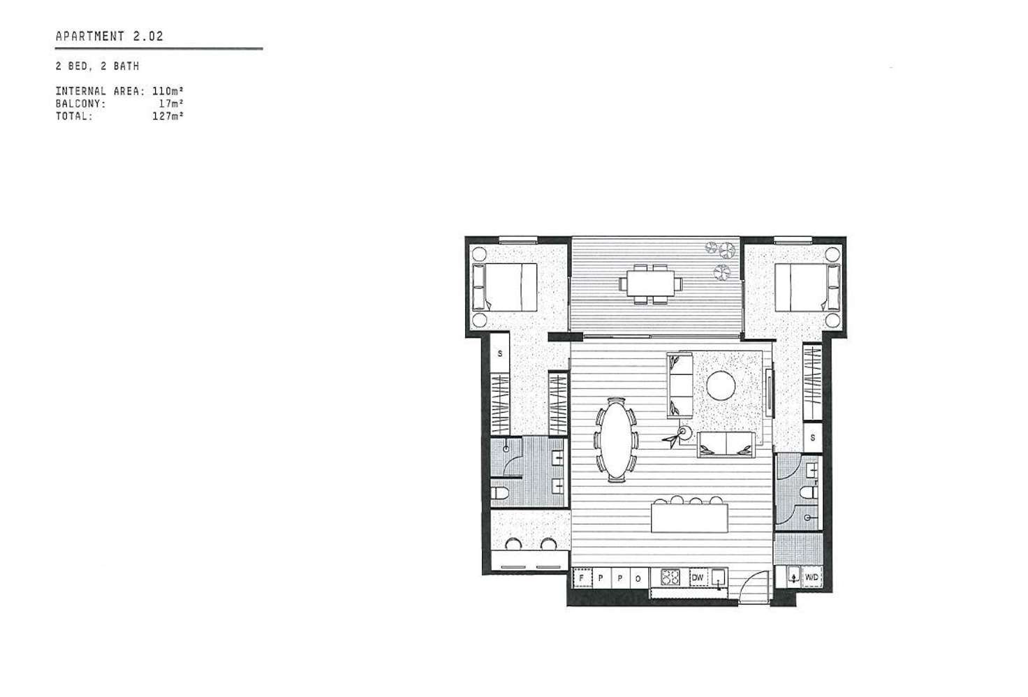 Floorplan of Homely apartment listing, 202/166 Gertrude Street, Fitzroy VIC 3065