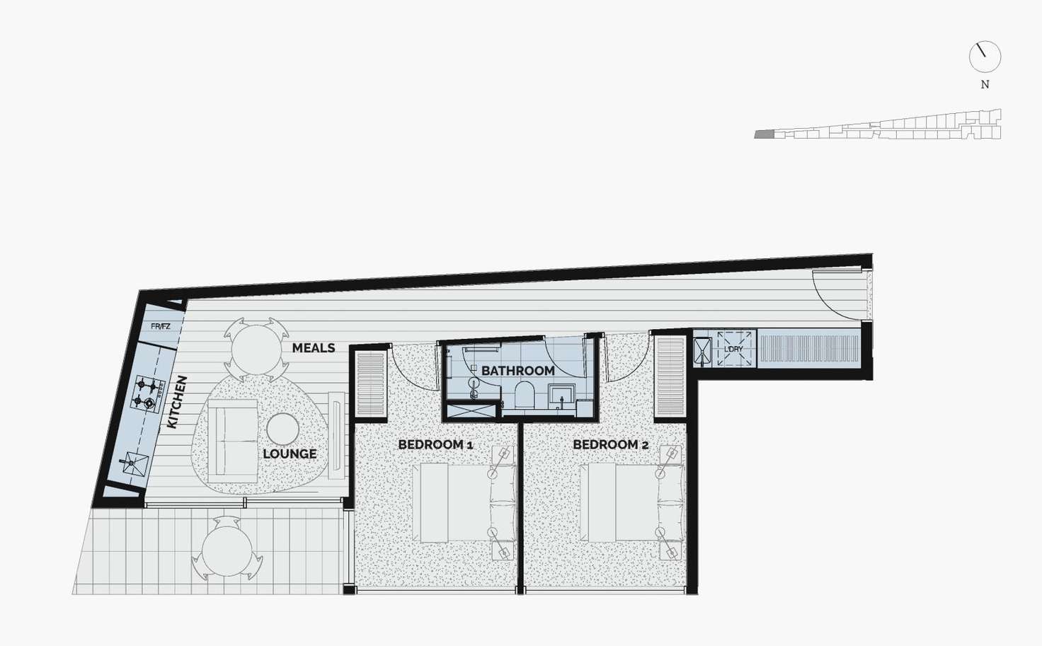 Floorplan of Homely apartment listing, 201/17 Lynch Street, Hawthorn VIC 3122