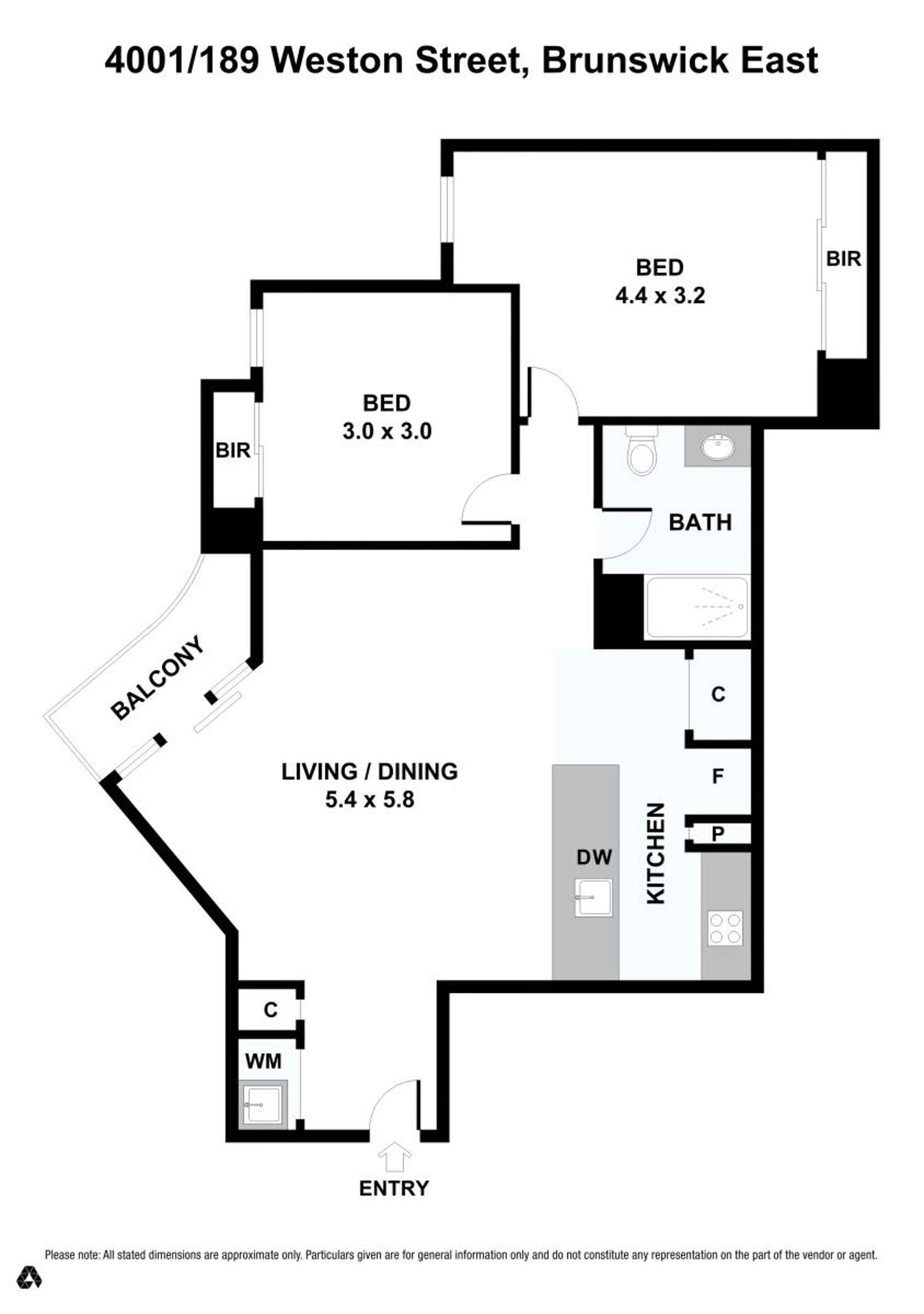 Floorplan of Homely apartment listing, 4001/189 Weston Street, Brunswick East VIC 3057