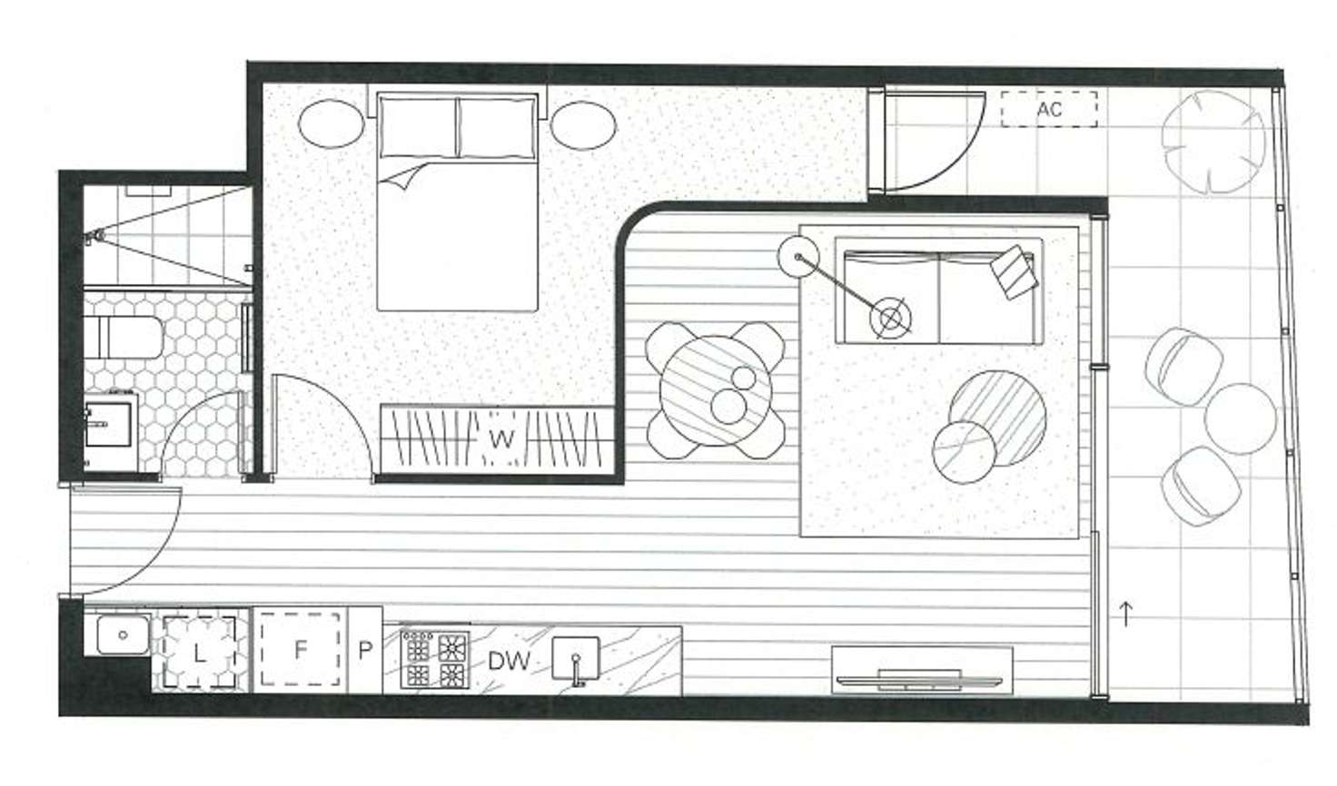 Floorplan of Homely apartment listing, 403/636 High Street, Thornbury VIC 3071