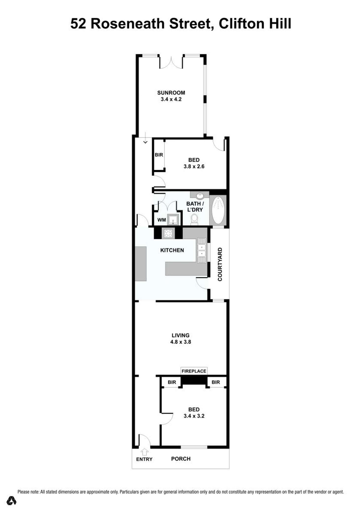 Floorplan of Homely terrace listing, 52 Roseneath Street, Clifton Hill VIC 3068