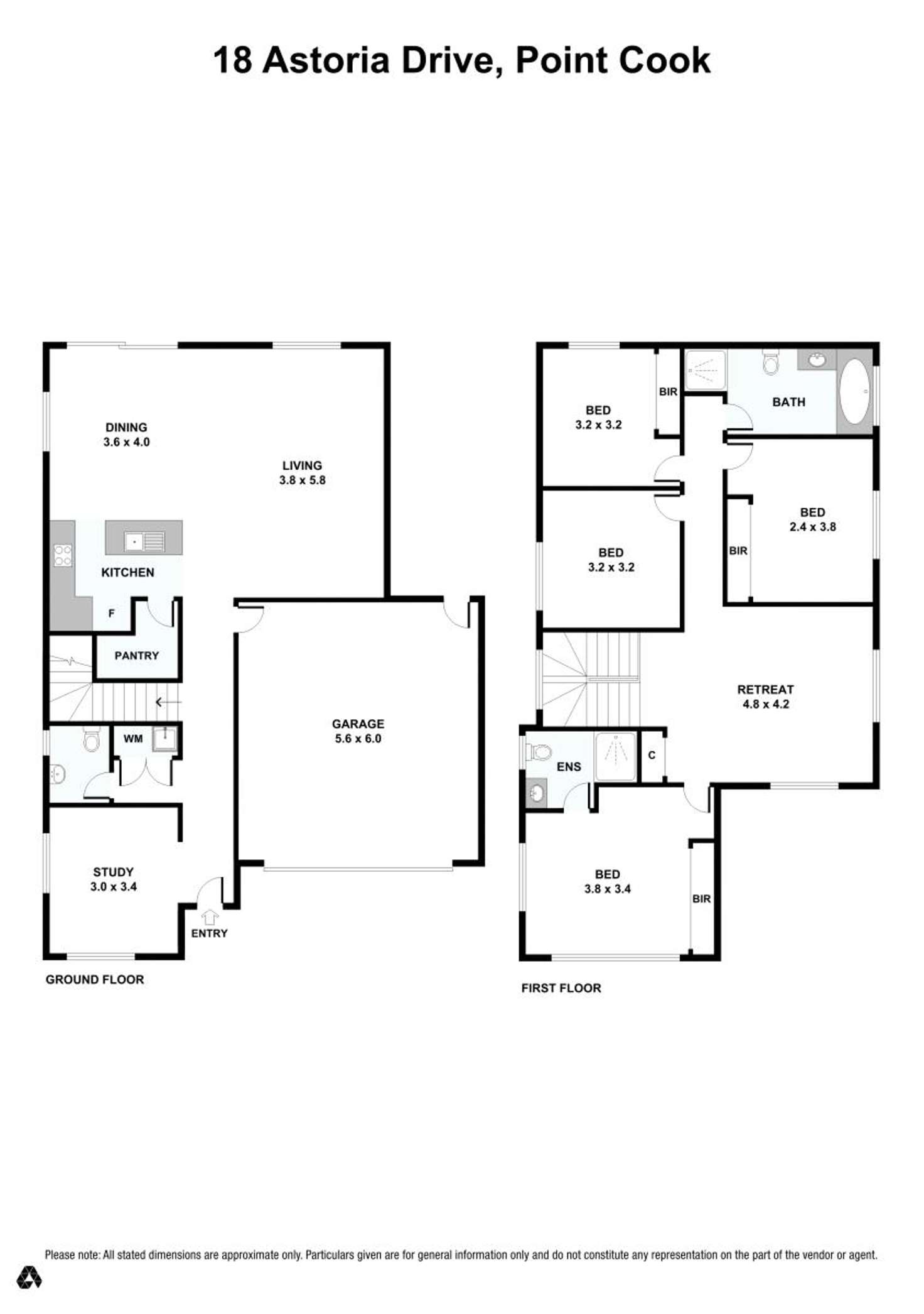 Floorplan of Homely house listing, 18 Astoria Drive, Point Cook VIC 3030