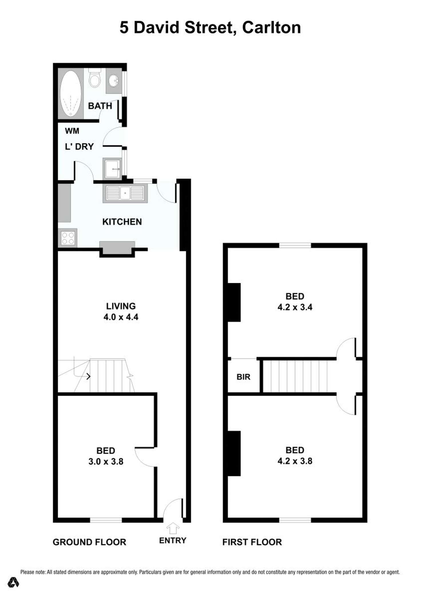Floorplan of Homely house listing, 5 David St, Carlton VIC 3053