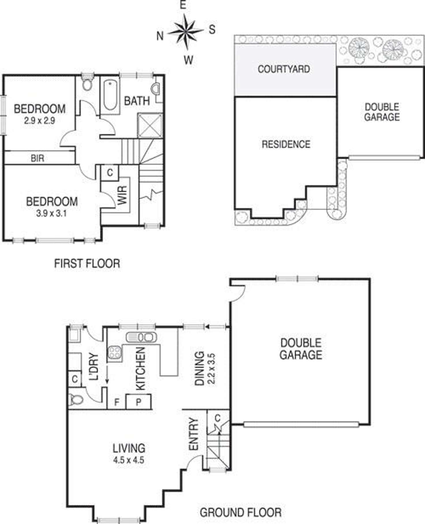 Floorplan of Homely unit listing, 2/89 Kellett Street, Northcote VIC 3070