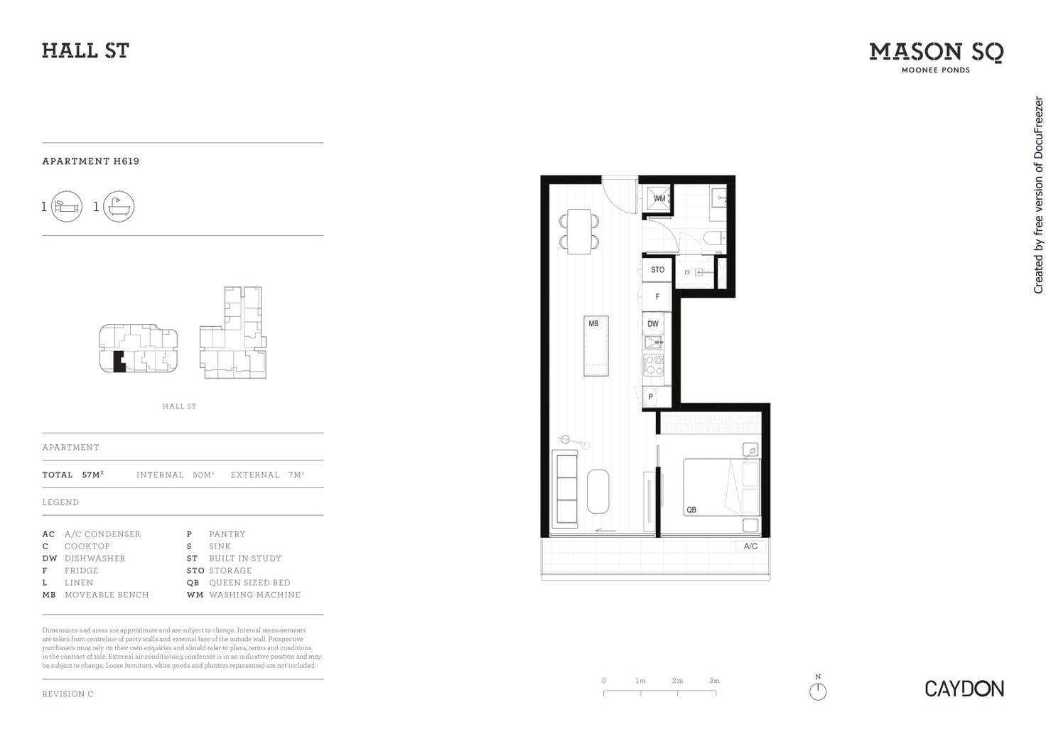 Floorplan of Homely apartment listing, 619/40 Hall Street, Moonee Ponds VIC 3039