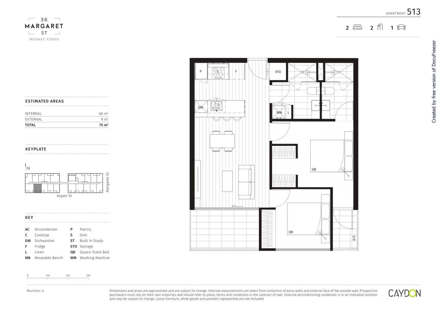 Floorplan of Homely apartment listing, 413/7 Aspen Street, Moonee Ponds VIC 3039