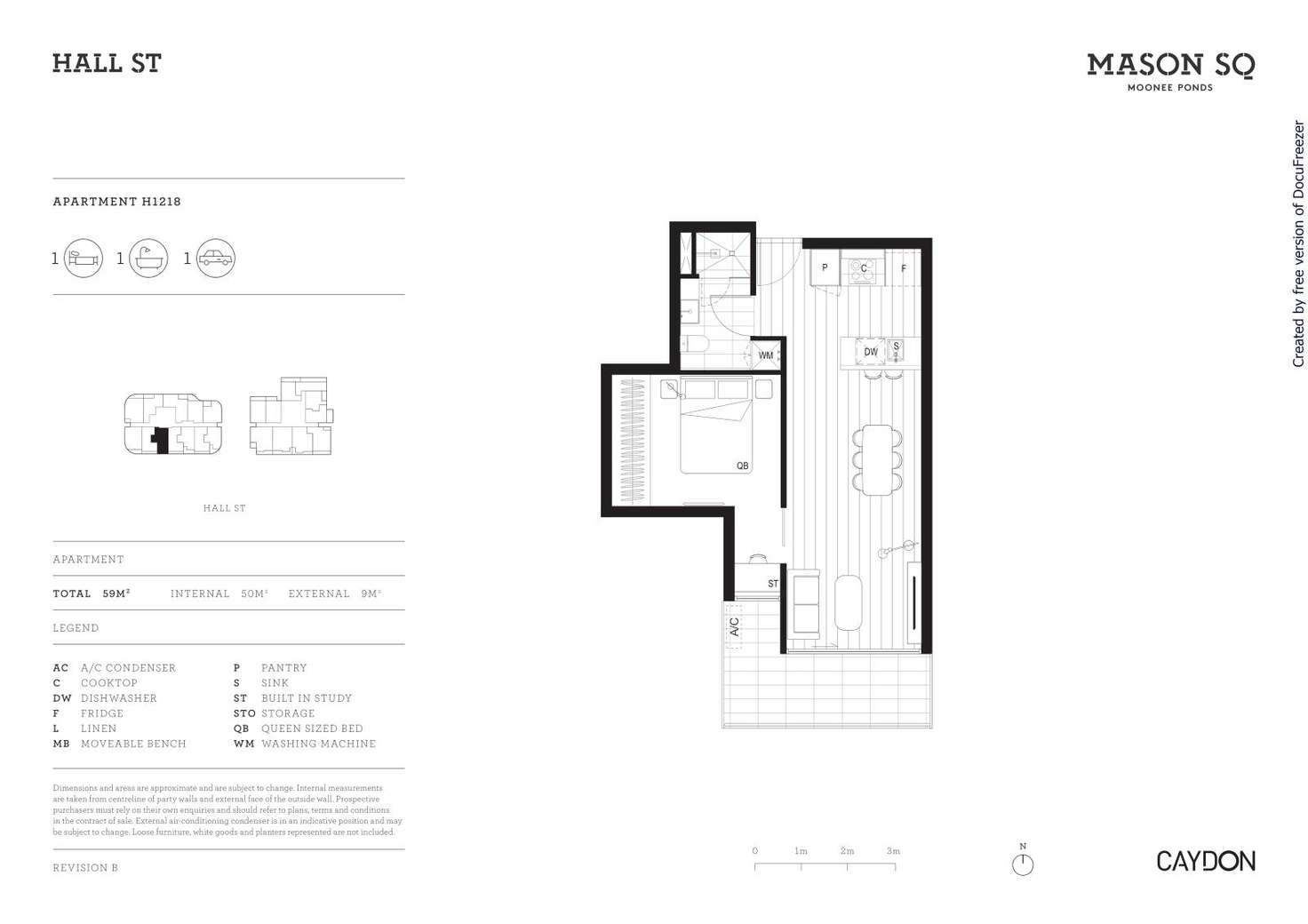 Floorplan of Homely apartment listing, 1218/40 Hall Street, Moonee Ponds VIC 3039