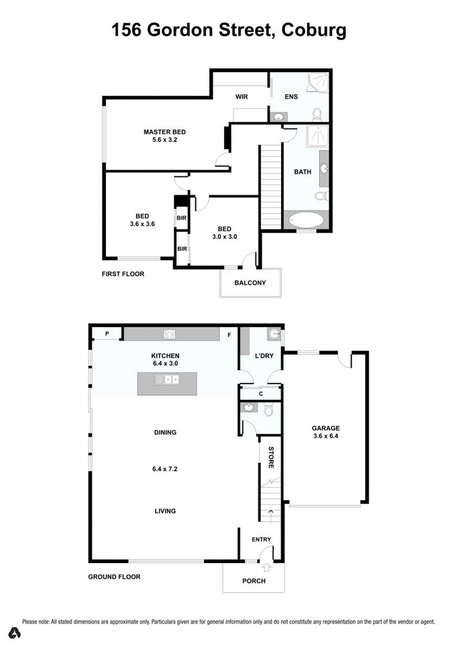 Floorplan of Homely house listing, 156 Gordon Street, Coburg VIC 3058