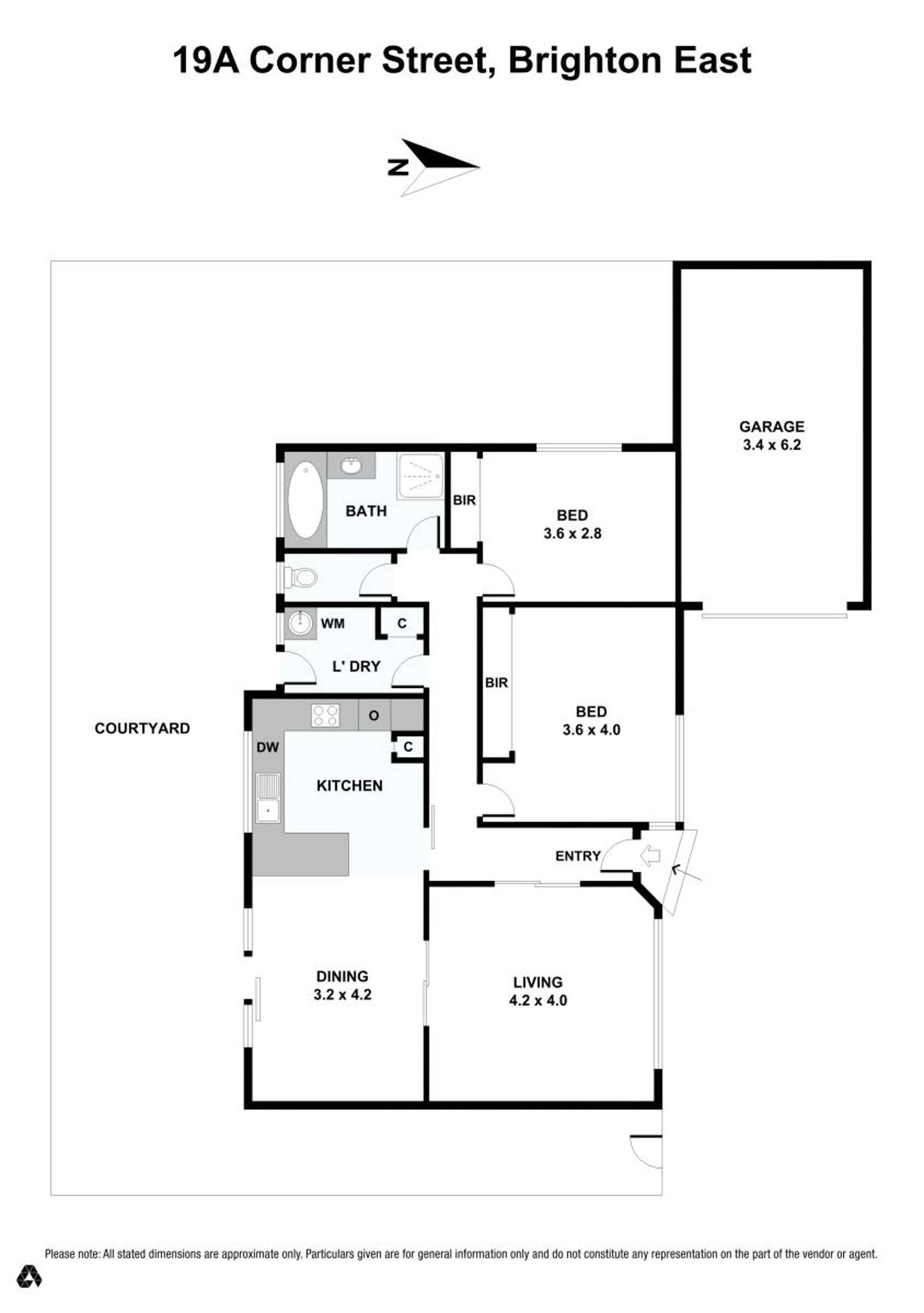 Floorplan of Homely terrace listing, 19A Comer Street, Brighton East VIC 3187