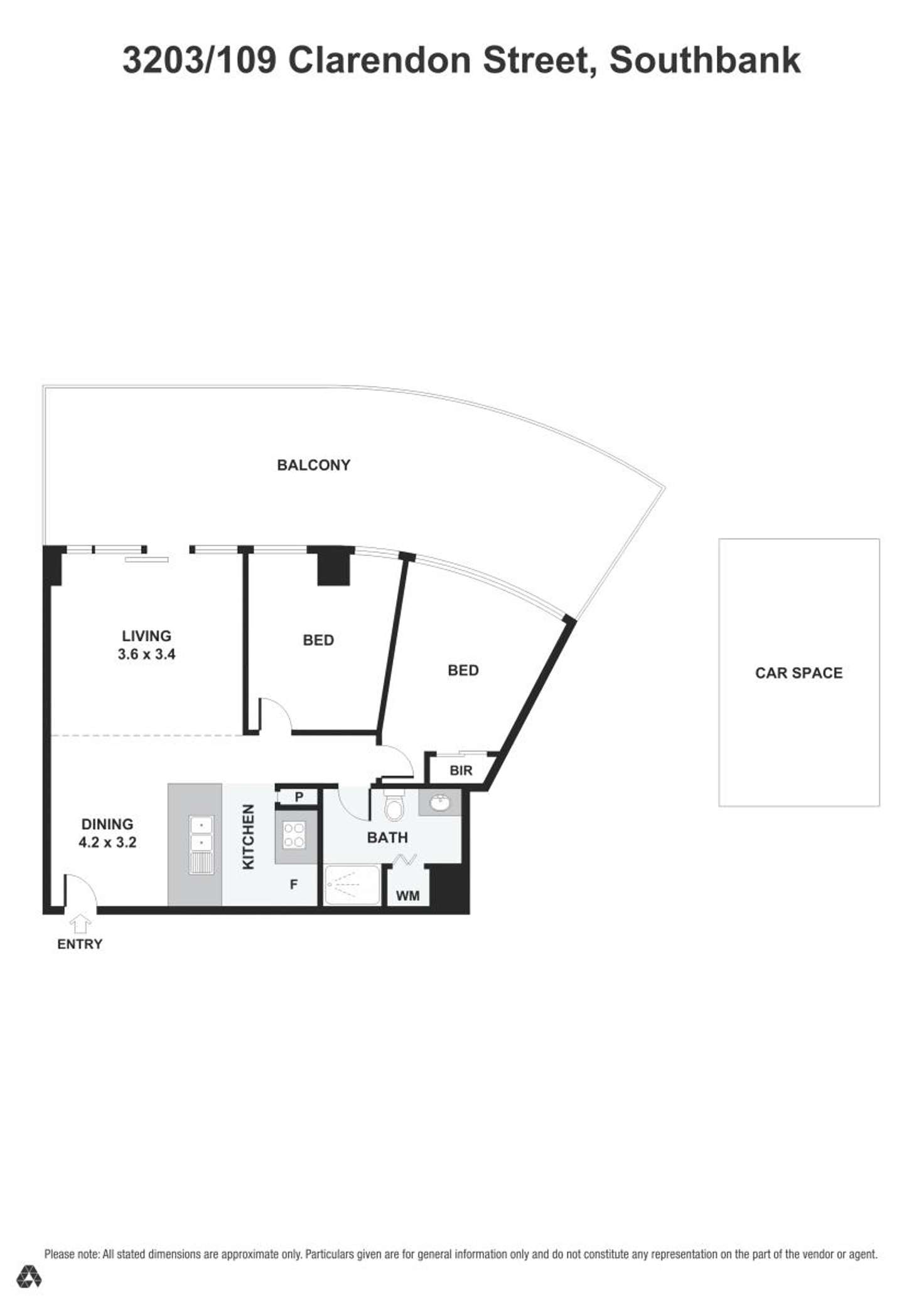 Floorplan of Homely apartment listing, 3203/109 Clarendon Street, Southbank VIC 3006