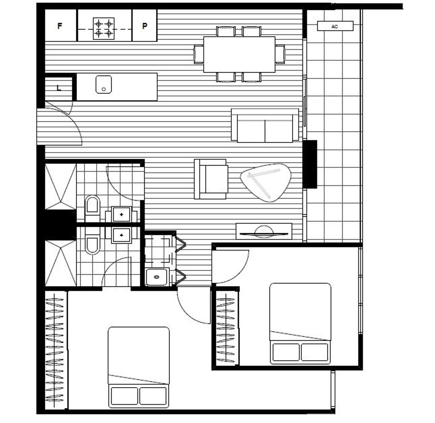 Floorplan of Homely apartment listing, 909/101 Bay Street, Port Melbourne VIC 3207