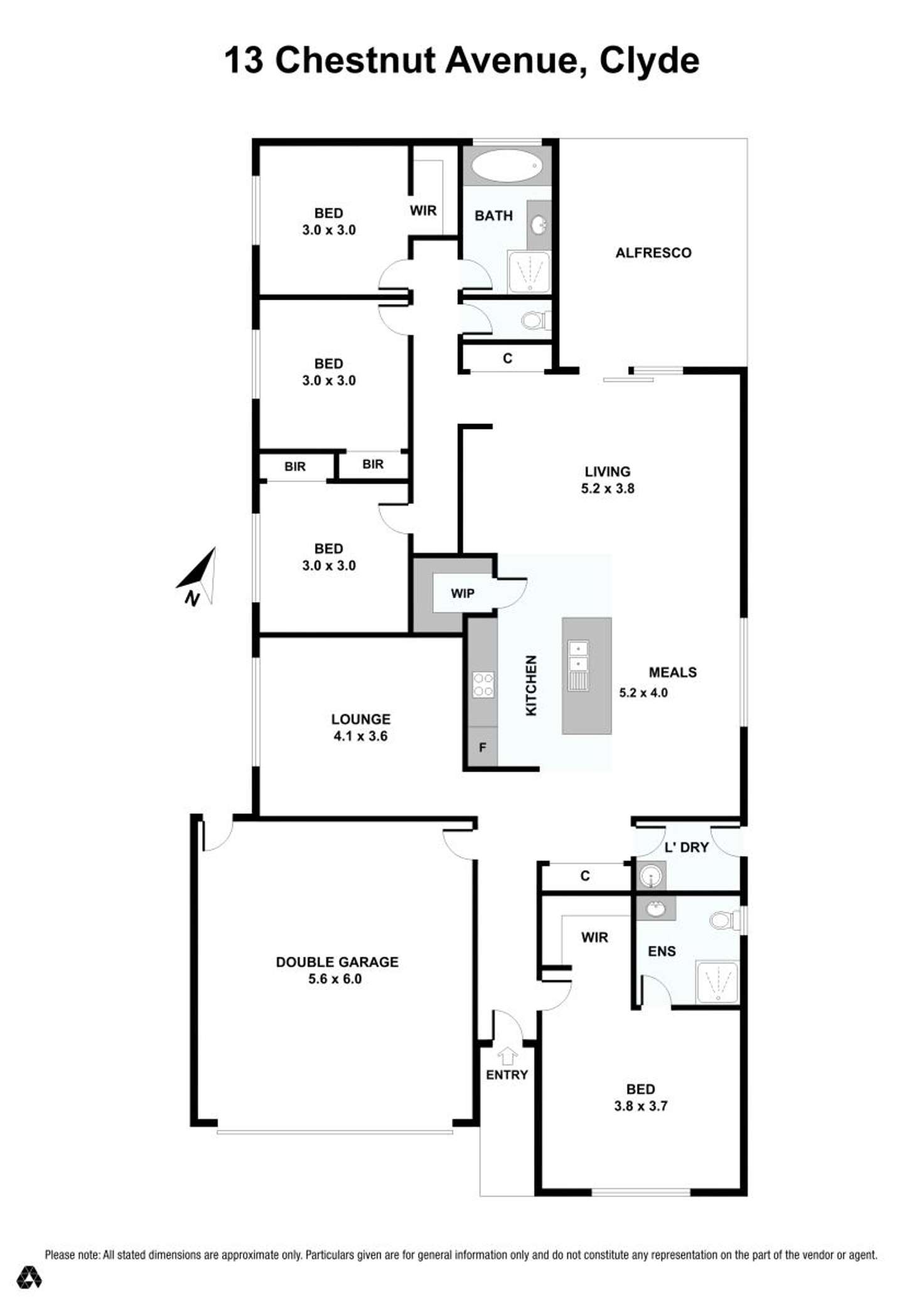 Floorplan of Homely house listing, 13 Chestnut Avenue, Clyde VIC 3978