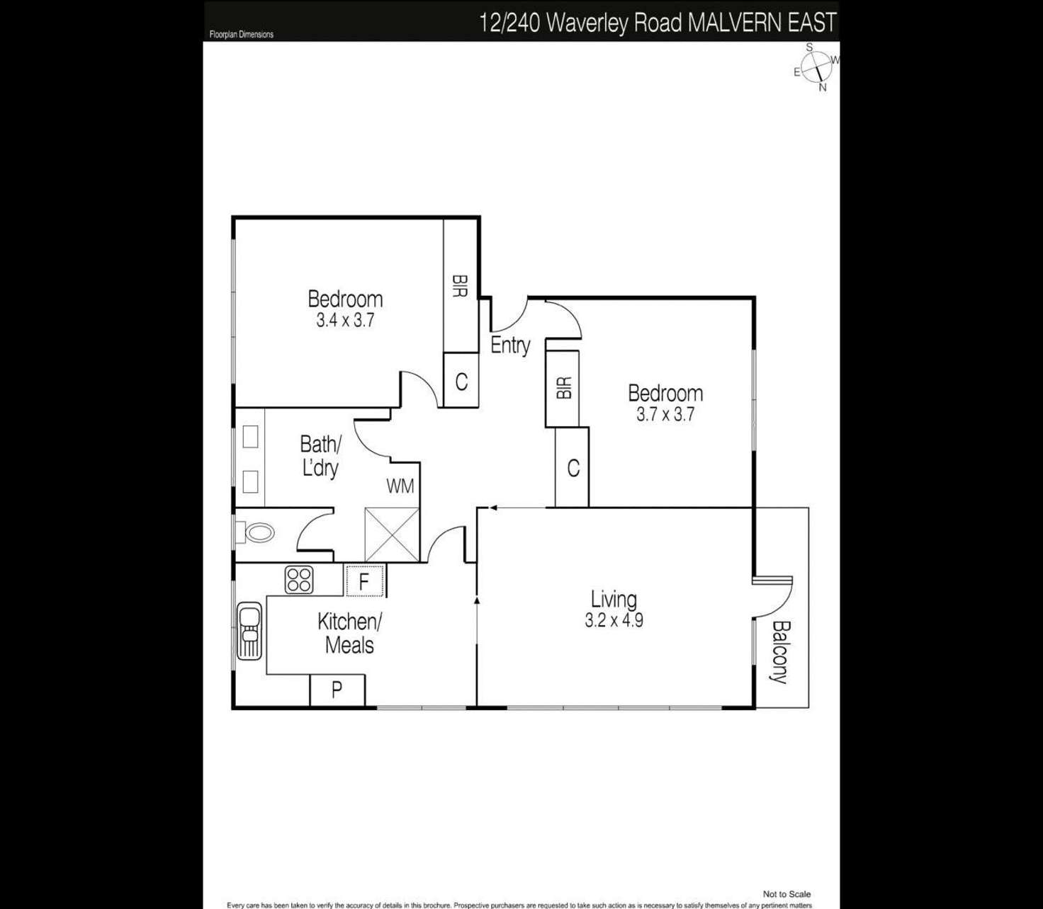 Floorplan of Homely apartment listing, 12/240 Waverley Road, Malvern East VIC 3145