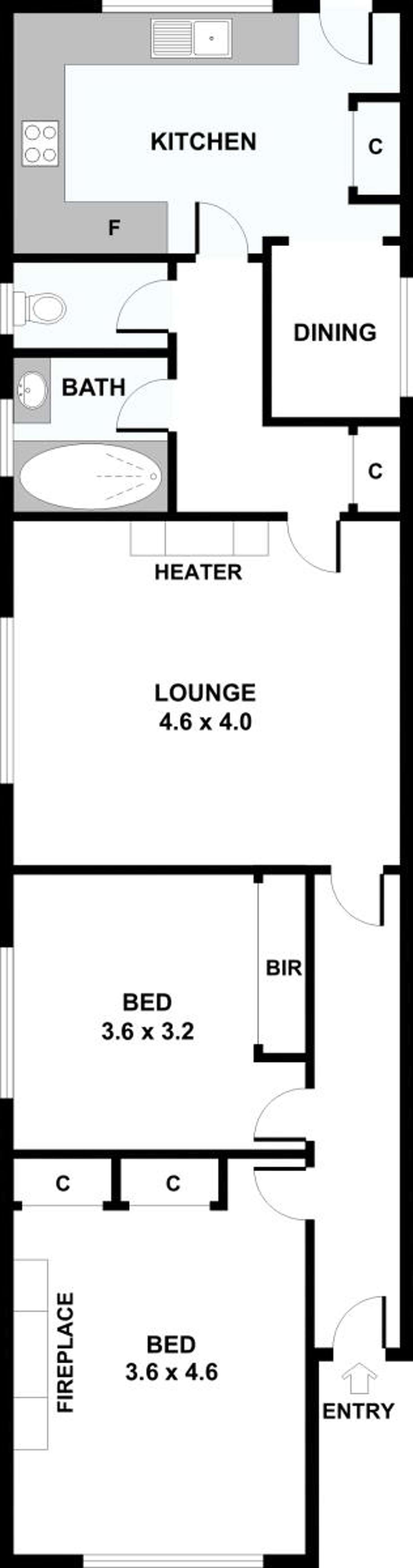 Floorplan of Homely apartment listing, 4/123 Ruskin Street, Elwood VIC 3184