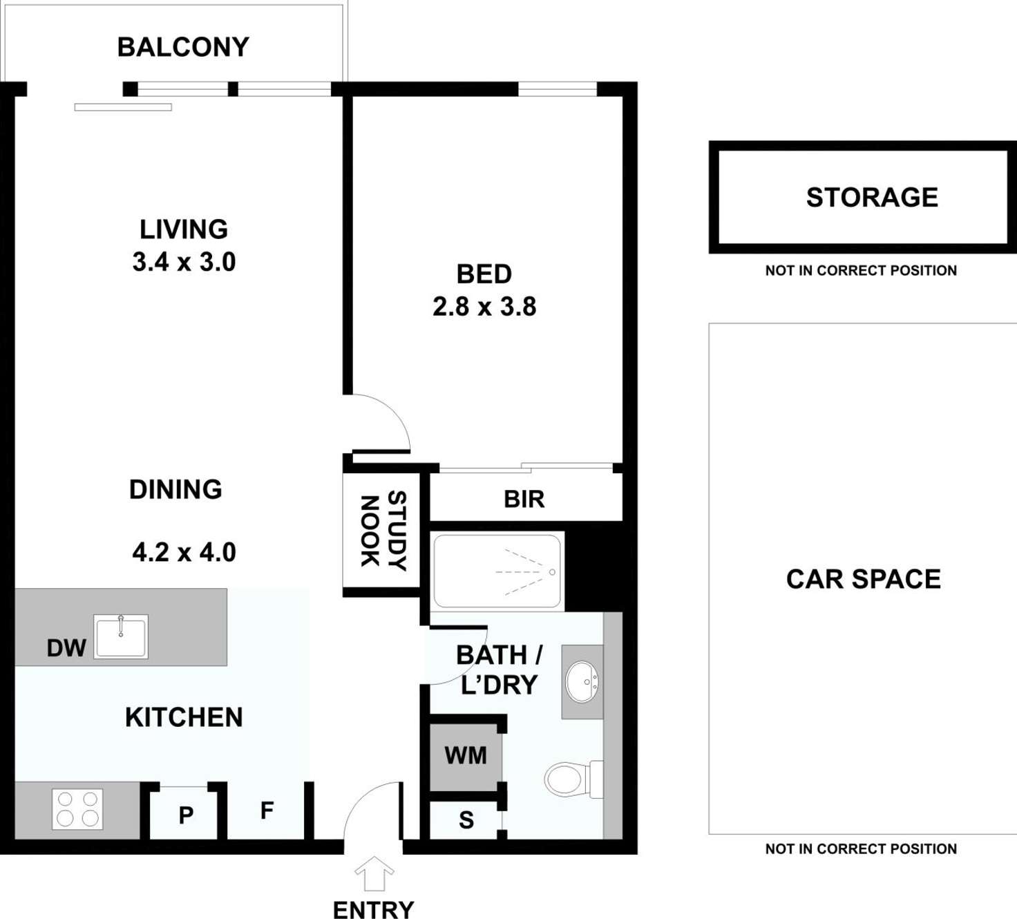 Floorplan of Homely apartment listing, 536/22 Barkly Street, Brunswick East VIC 3057