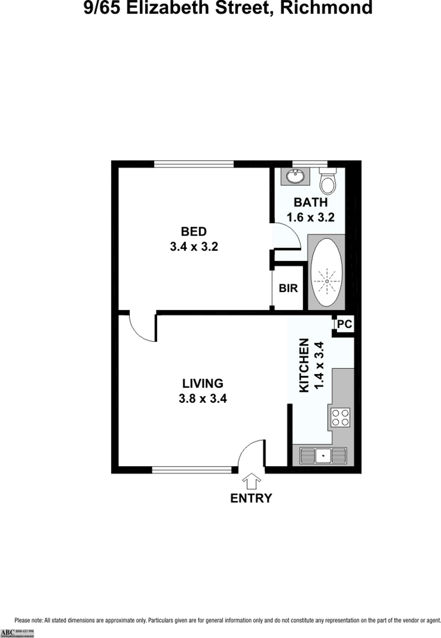 Floorplan of Homely apartment listing, 9/65 Elizabeth St, Richmond VIC 3121