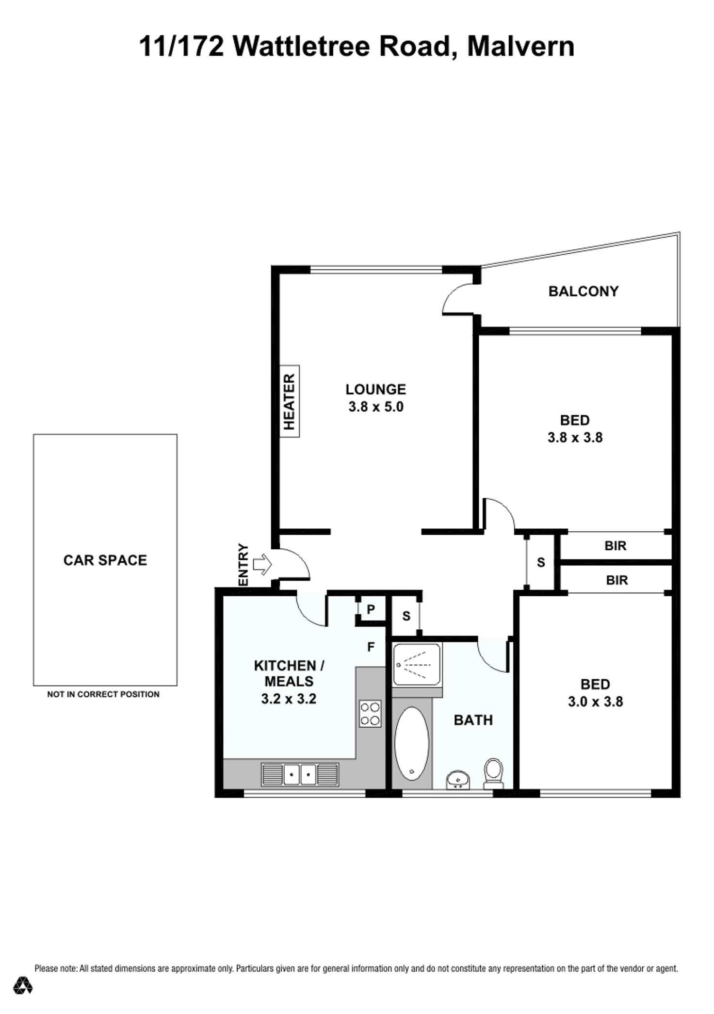 Floorplan of Homely apartment listing, 11/172 Wattletree Road, Malvern VIC 3144