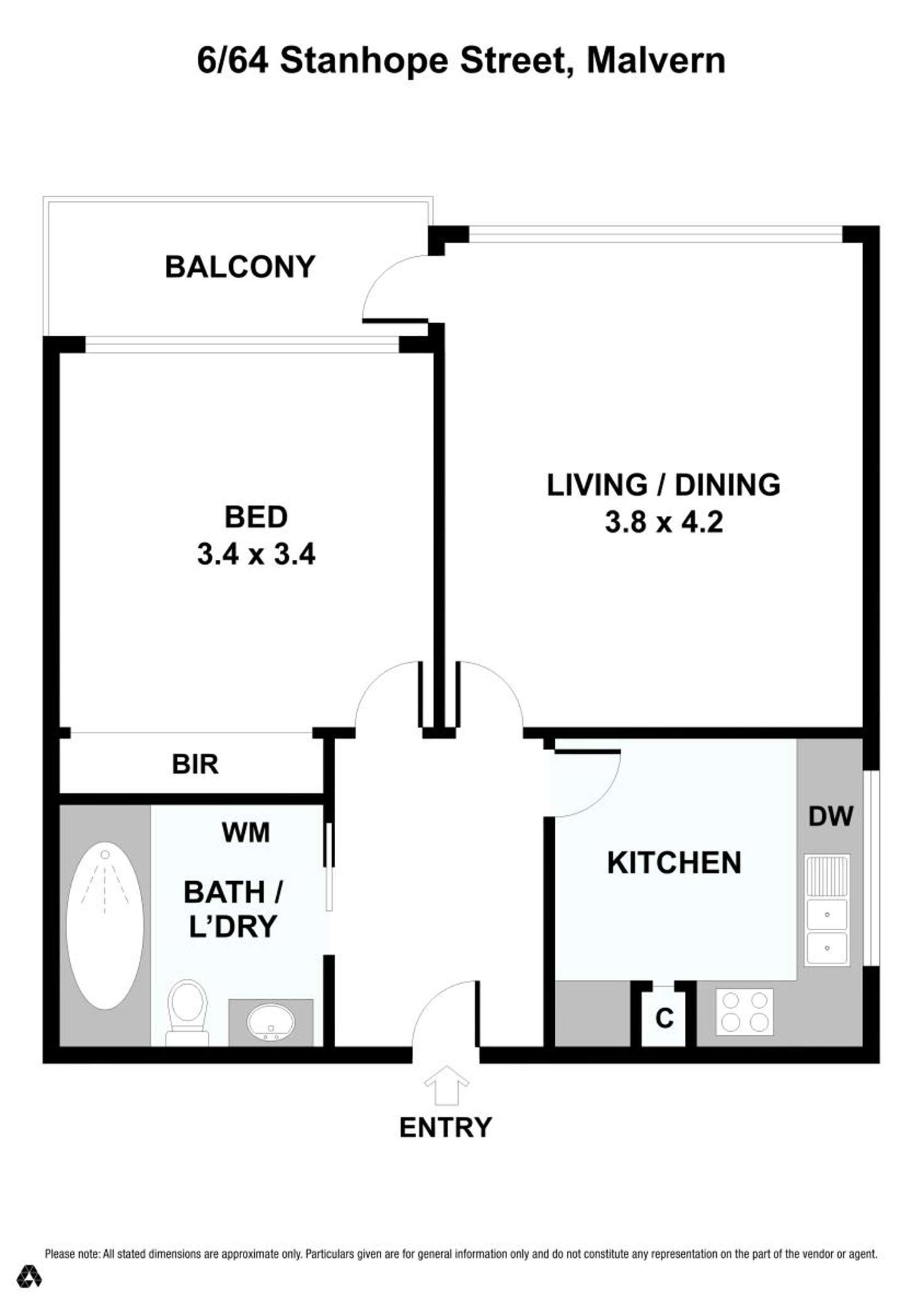 Floorplan of Homely apartment listing, 6/64 Stanhope Street, Malvern VIC 3144