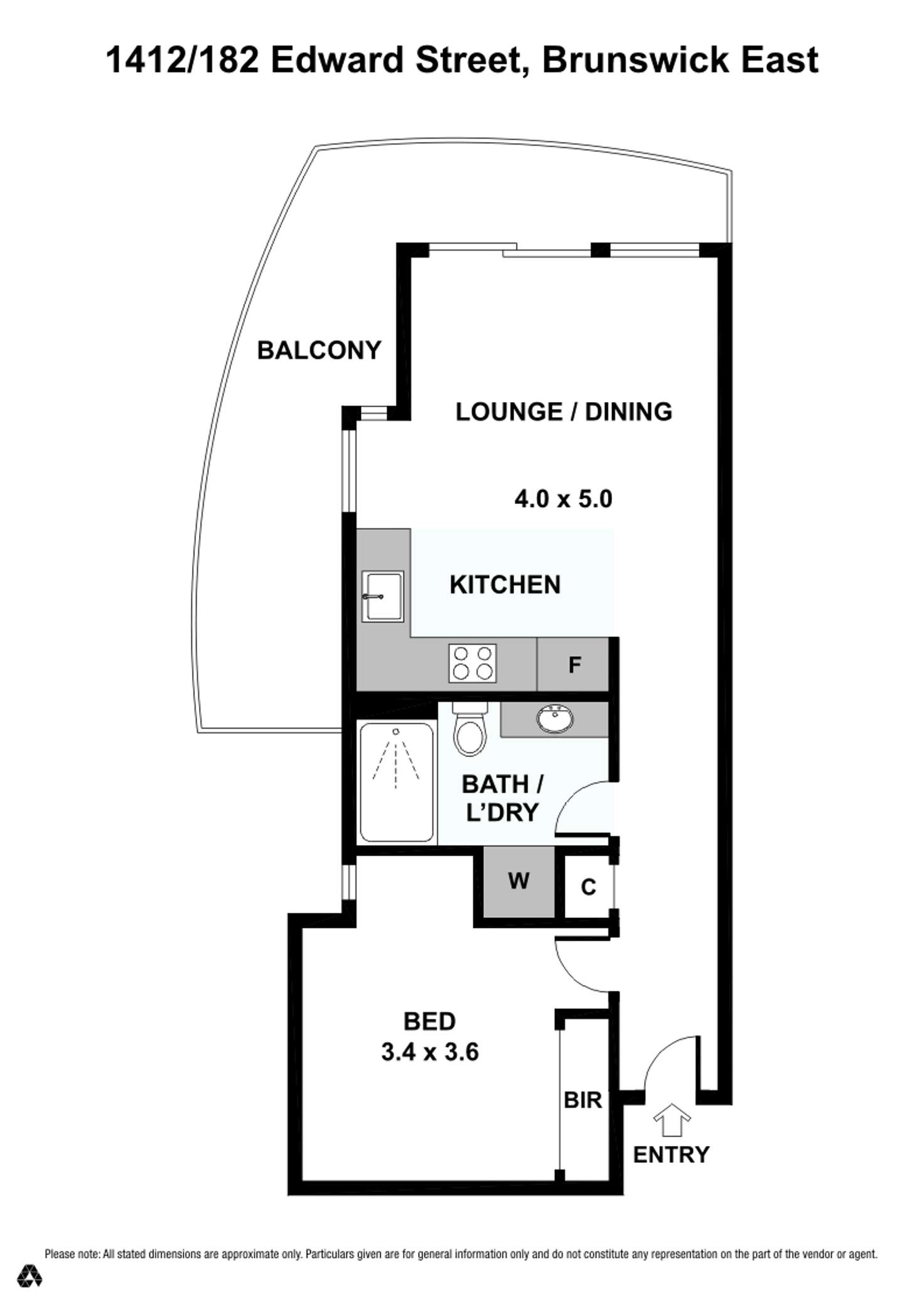 Floorplan of Homely apartment listing, 1412/182 Edward Street, Brunswick East VIC 3057