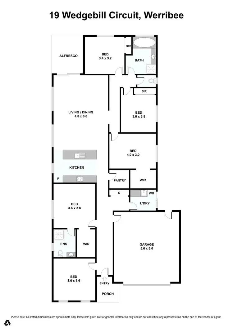 Floorplan of Homely house listing, 19 Wedgebill Circuit, Werribee VIC 3030