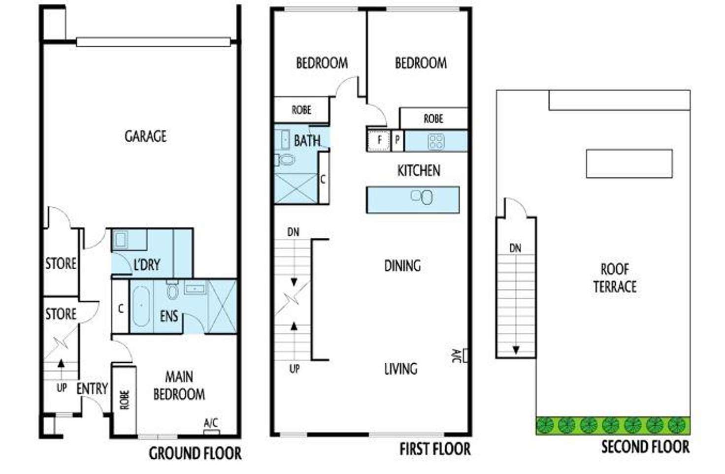 Floorplan of Homely townhouse listing, 8 Wertheim Street, Richmond VIC 3121