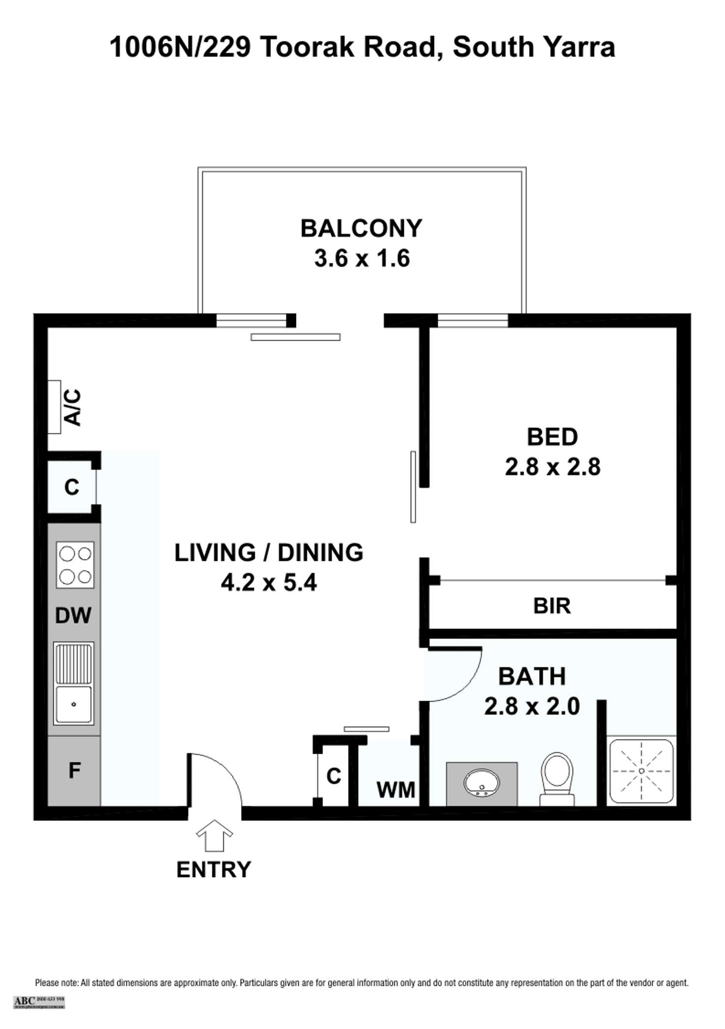 Floorplan of Homely apartment listing, 1006N/229 Toorak Road, South Yarra VIC 3141