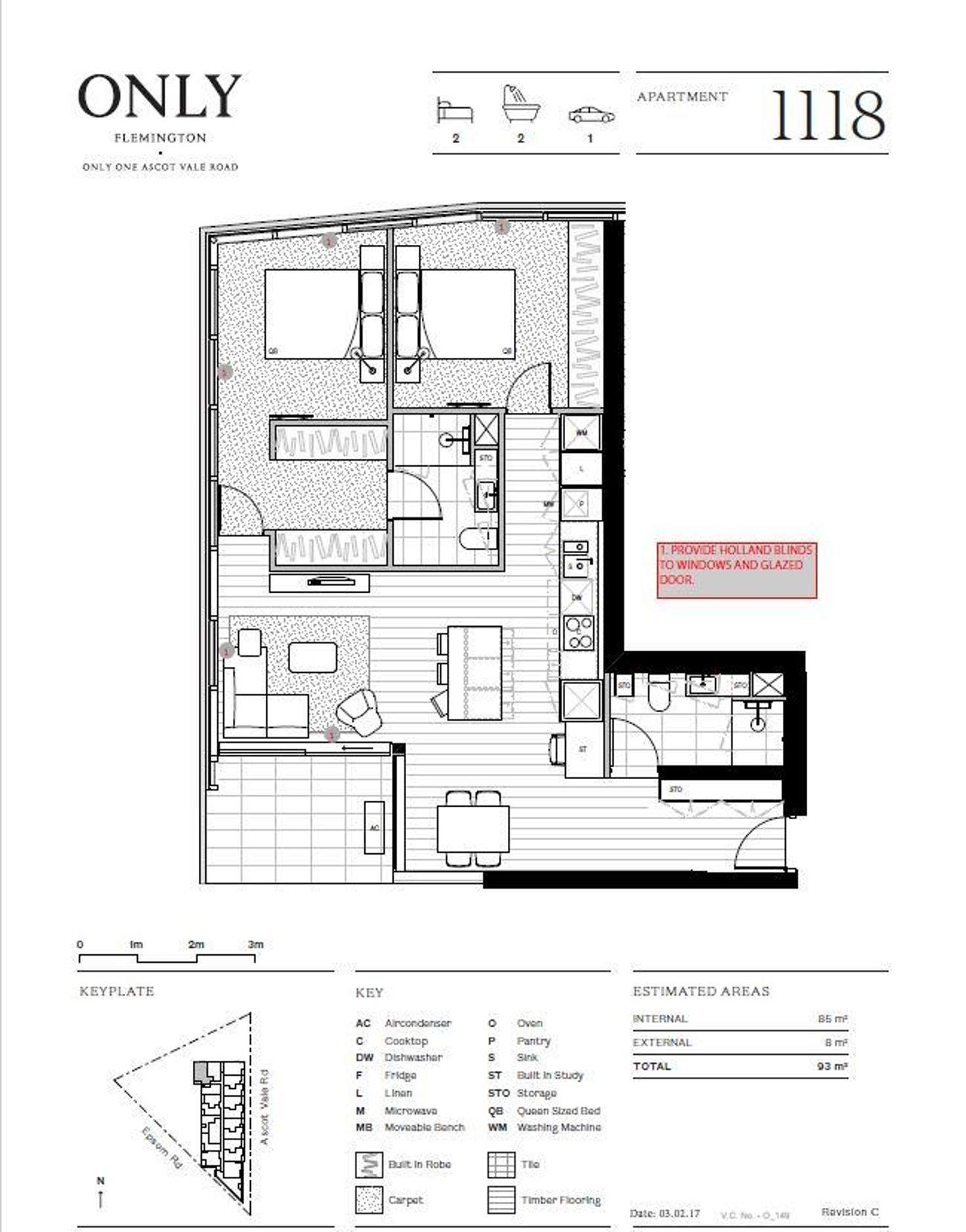 Floorplan of Homely apartment listing, 1118/1 Ascot Vale Road, Flemington VIC 3031