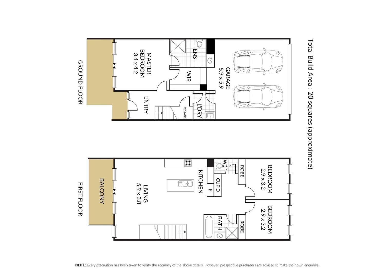 Floorplan of Homely unit listing, 16/8 The Crossing, Caroline Springs VIC 3023