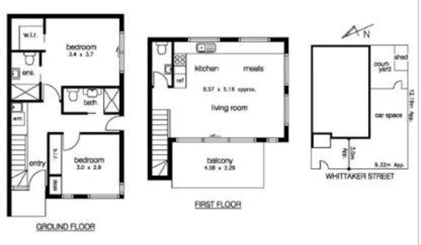 Floorplan of Homely townhouse listing, 20 Whittaker Street, Maidstone VIC 3012