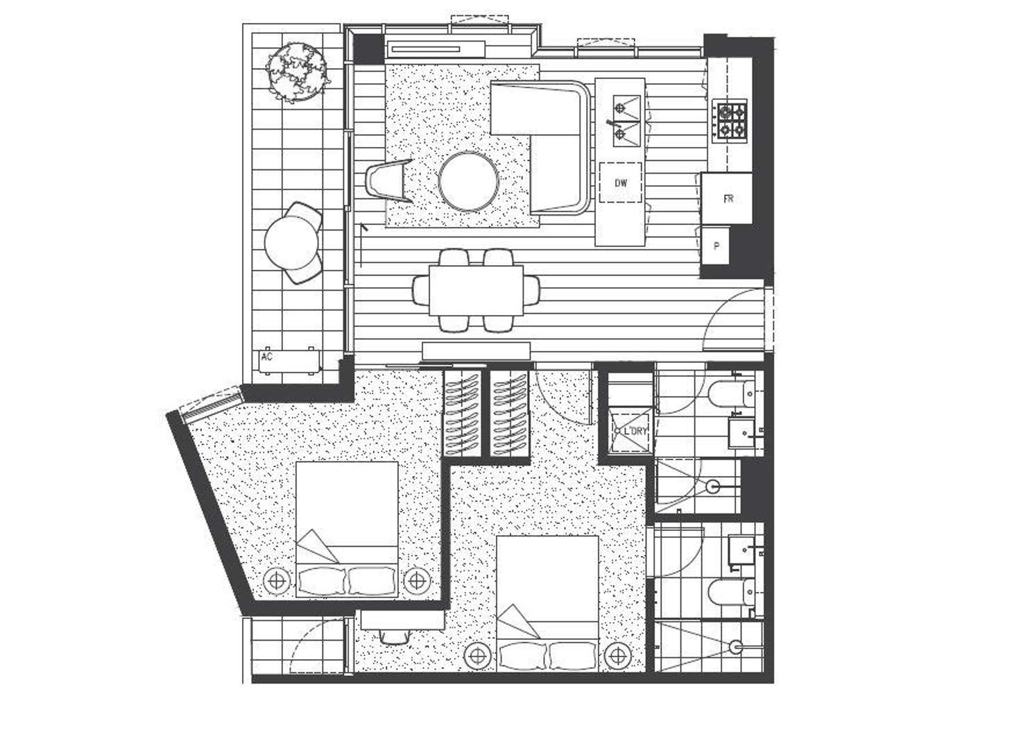 Floorplan of Homely apartment listing, 1314/8 Daly Street, South Yarra VIC 3141