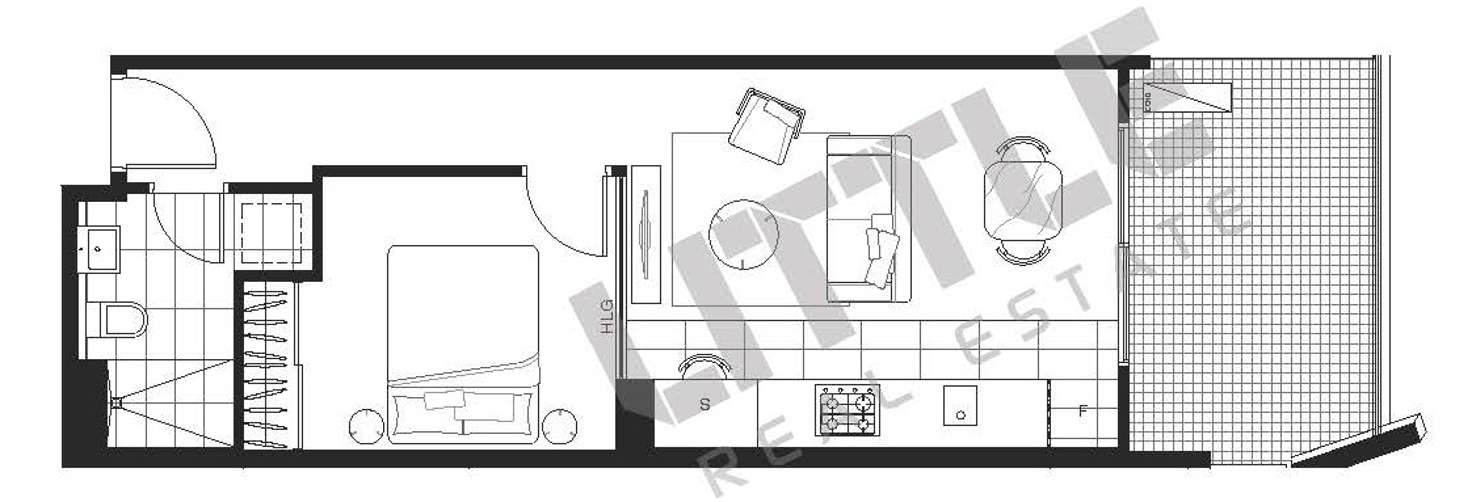 Floorplan of Homely apartment listing, 1105/3 Yarra Street, South Yarra VIC 3141
