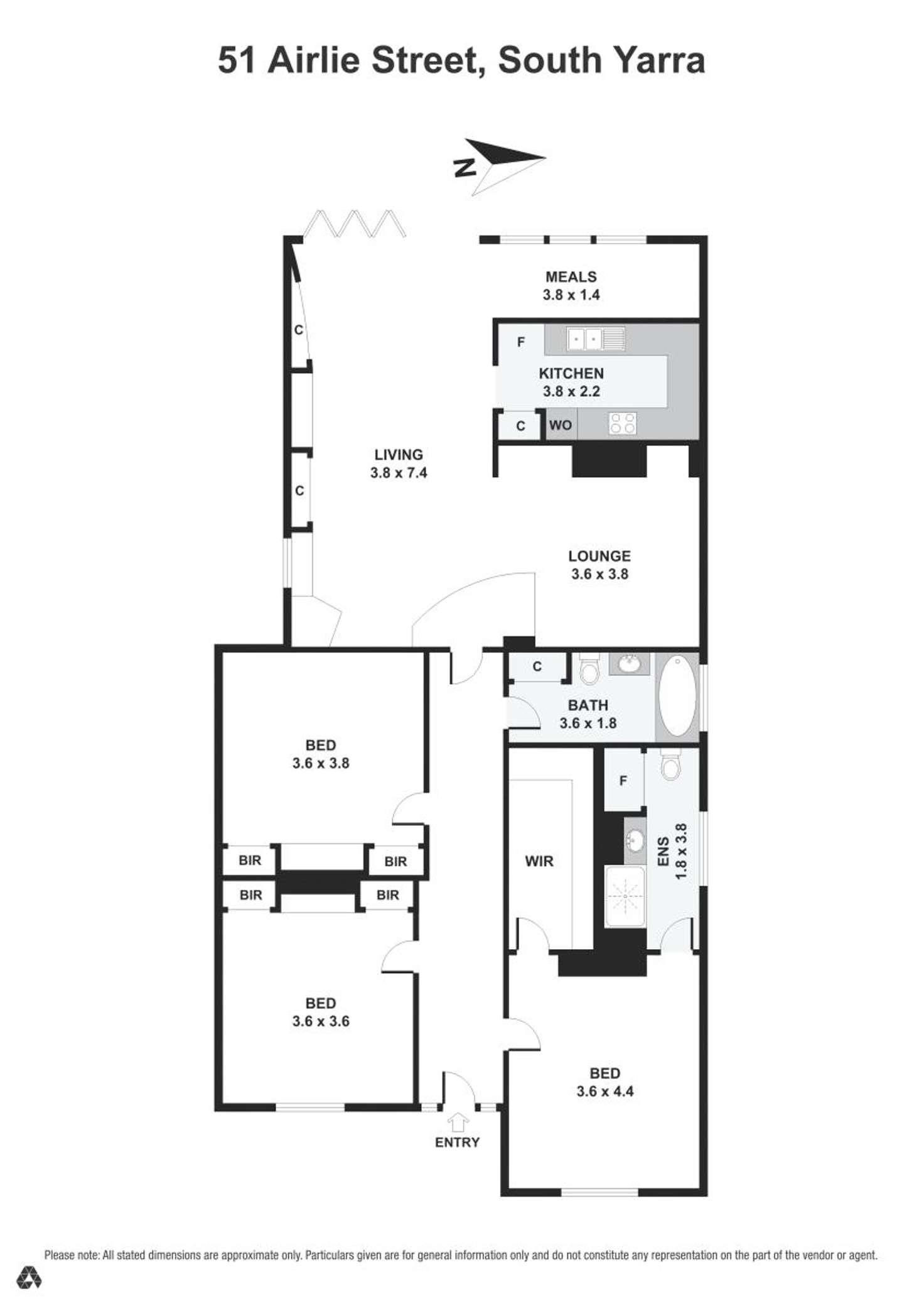 Floorplan of Homely house listing, 51 Airlie Street, South Yarra VIC 3141