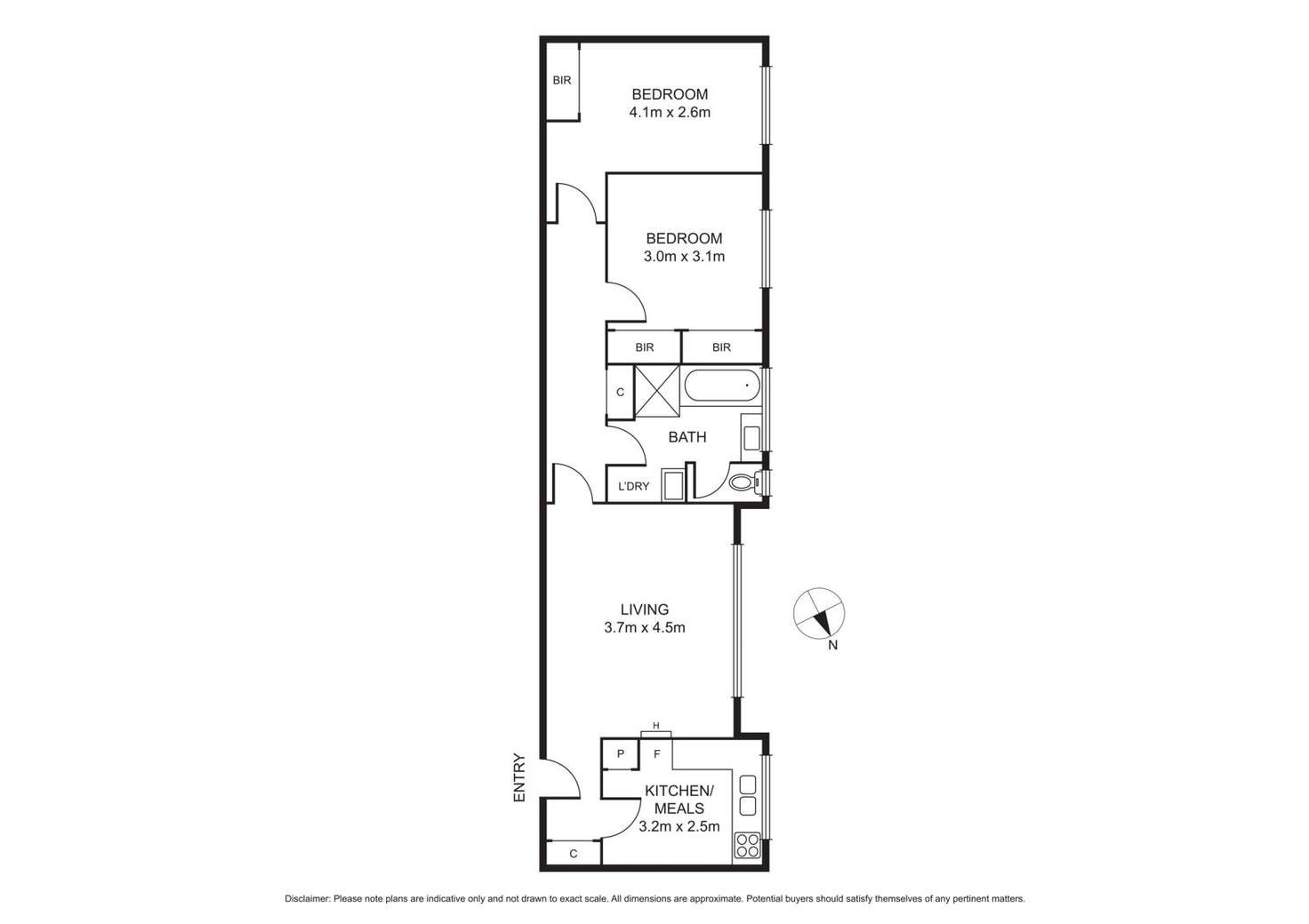 Floorplan of Homely apartment listing, 1/815 Park Street, Brunswick VIC 3056