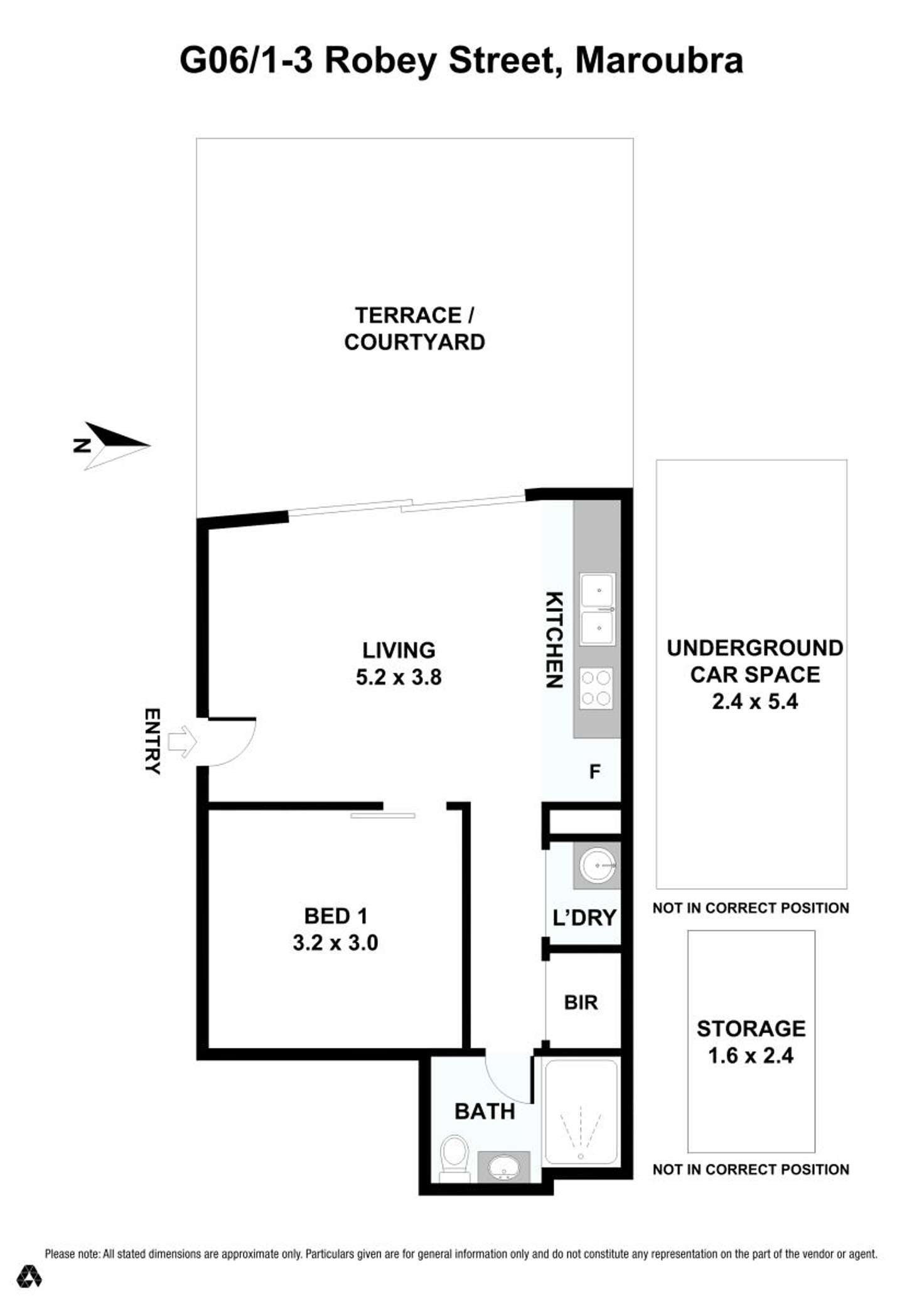 Floorplan of Homely apartment listing, G06/1-3 Robey Street, Maroubra NSW 2035