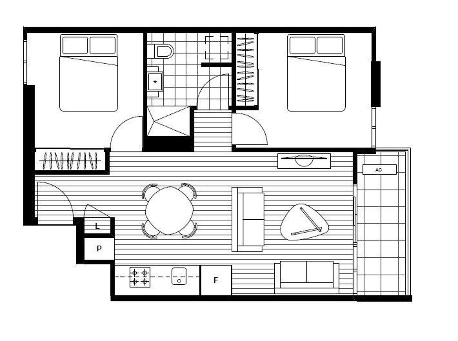Floorplan of Homely apartment listing, 128/70 Nott Street, Port Melbourne VIC 3207