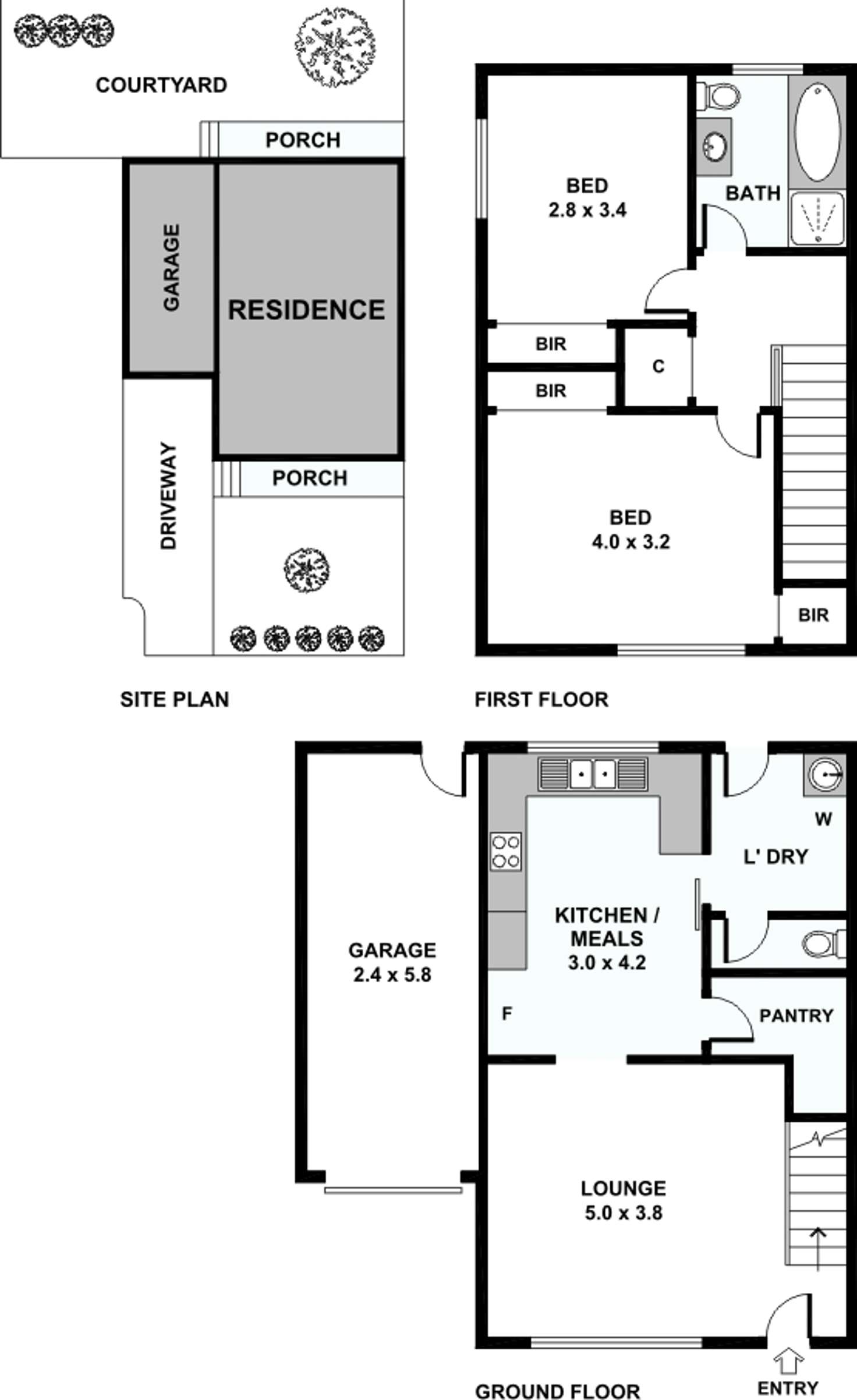 Floorplan of Homely unit listing, 2/2 Dresden Street, Heidelberg Heights VIC 3081