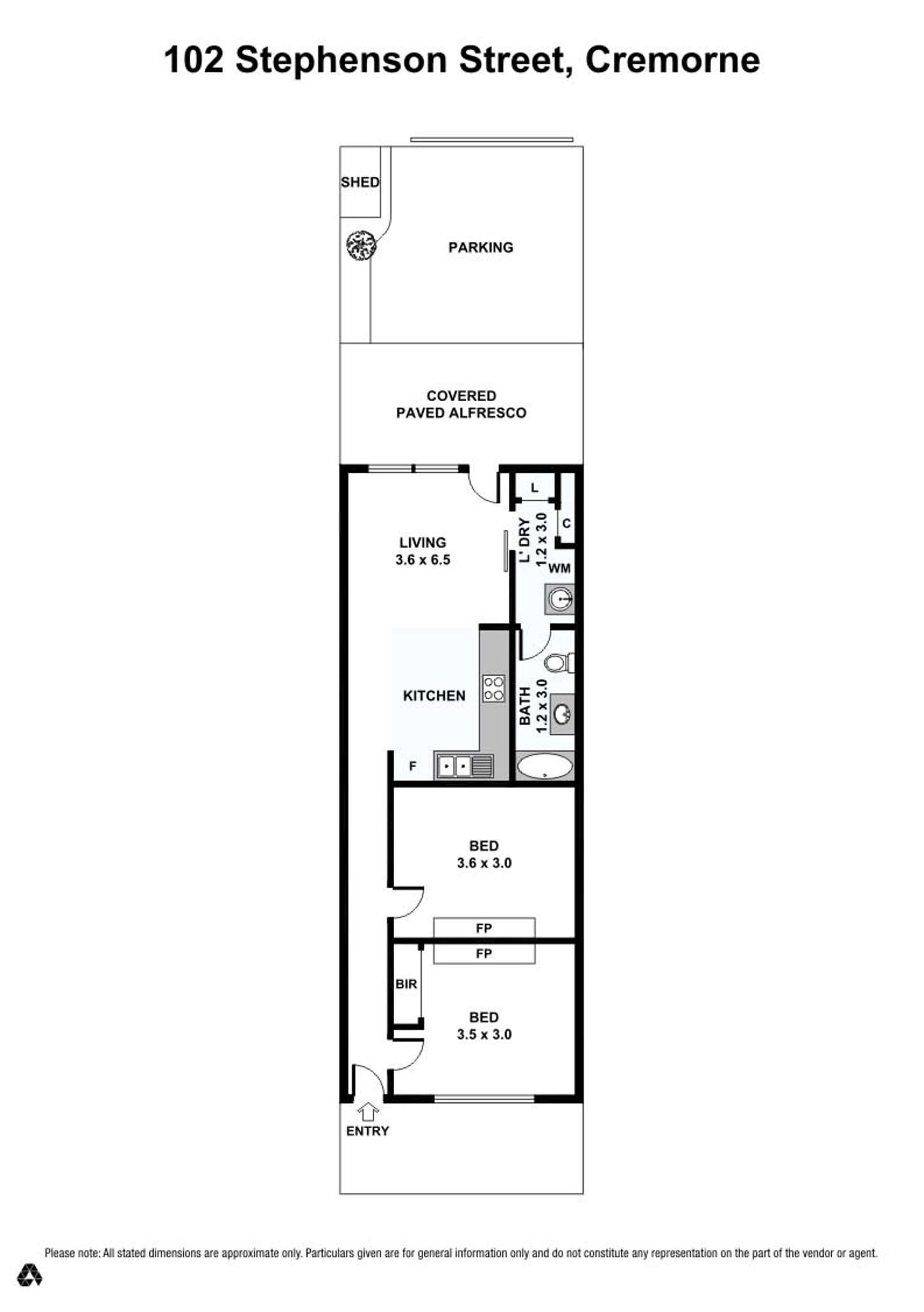 Floorplan of Homely house listing, 102 Stephenson St, Cremorne VIC 3121