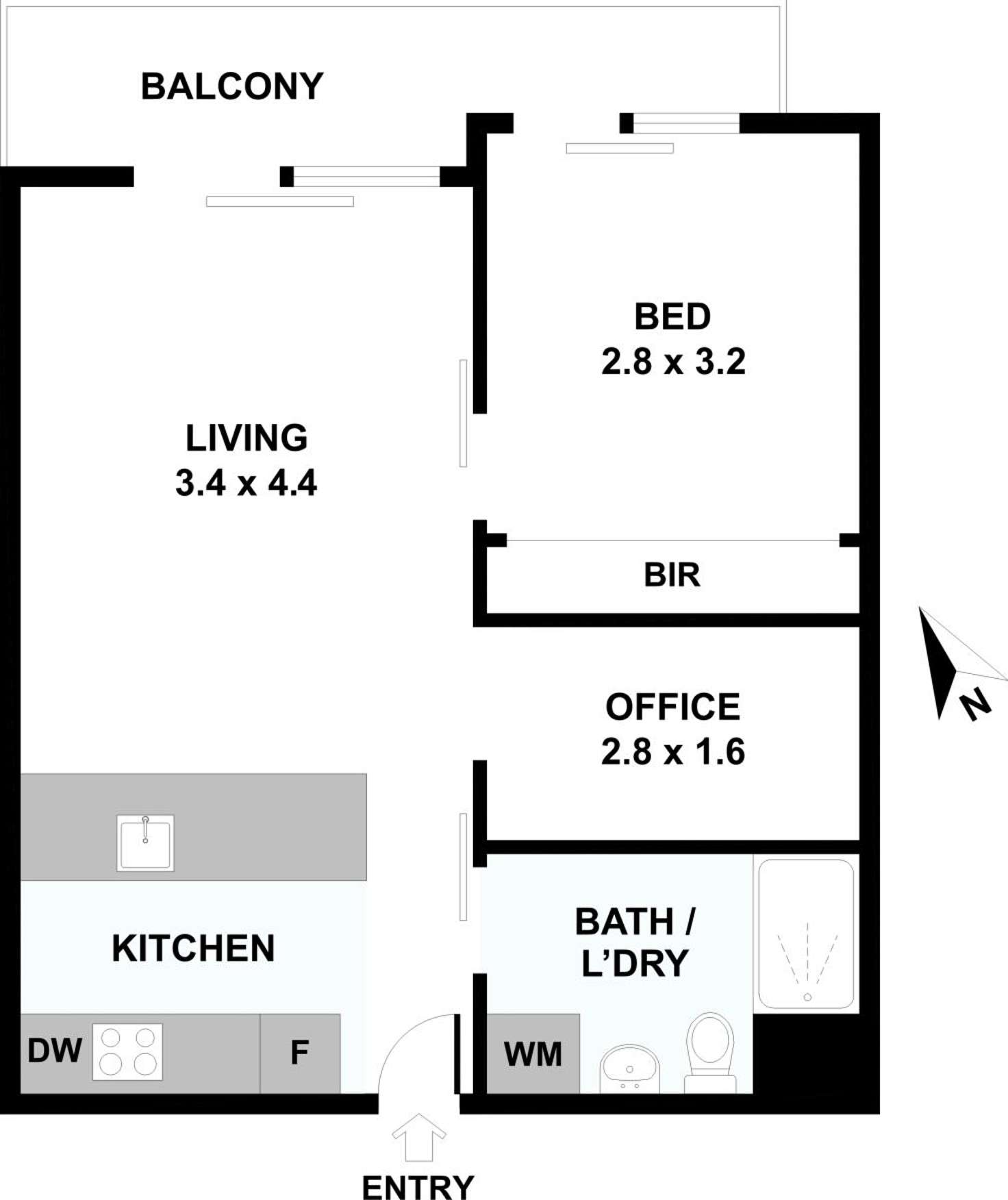 Floorplan of Homely unit listing, 303/1 Westley Avenue, Ivanhoe VIC 3079
