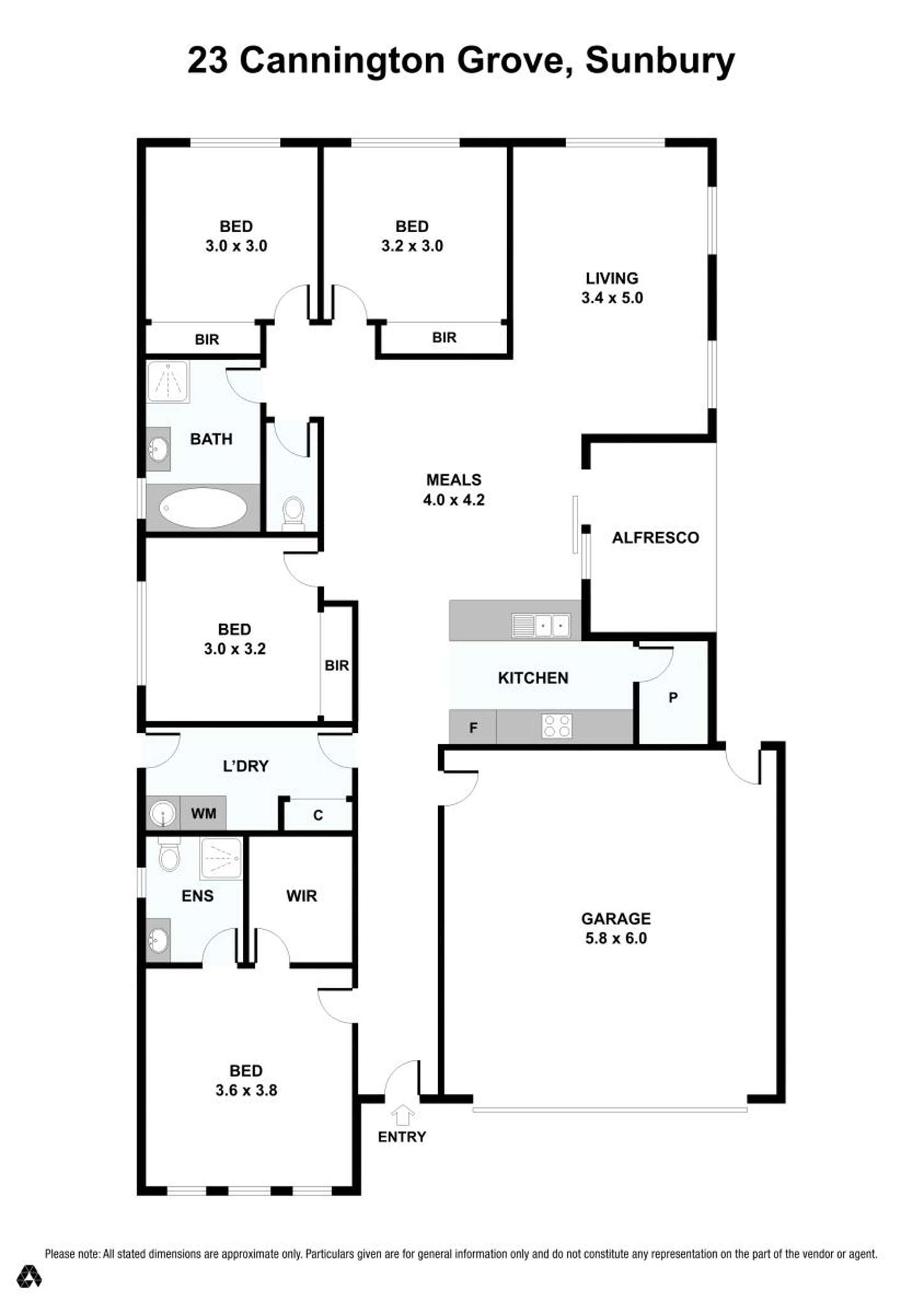 Floorplan of Homely house listing, 23 Cannington Grove, Sunbury VIC 3429