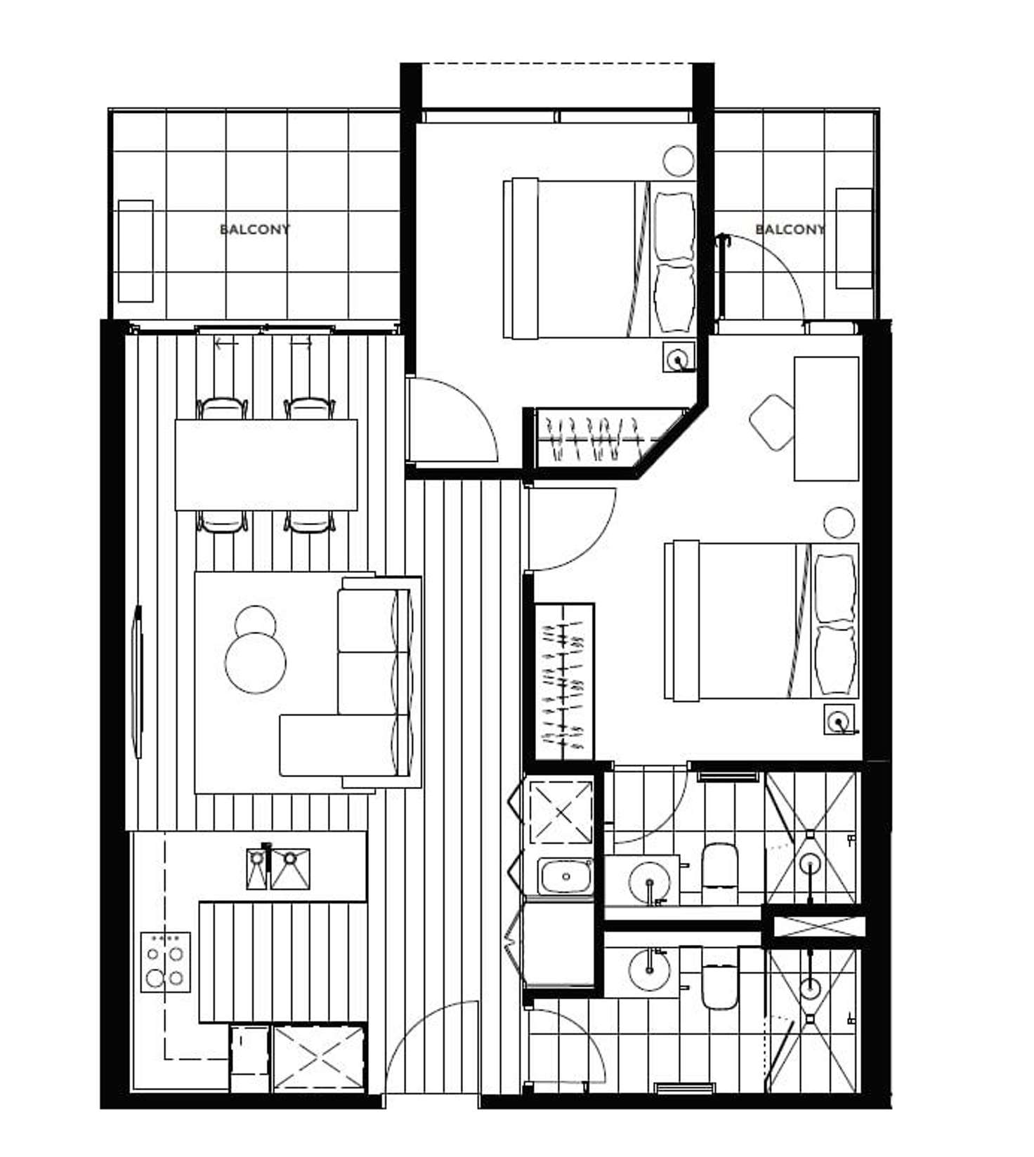 Floorplan of Homely apartment listing, C205/111 Canning Street, North Melbourne VIC 3051