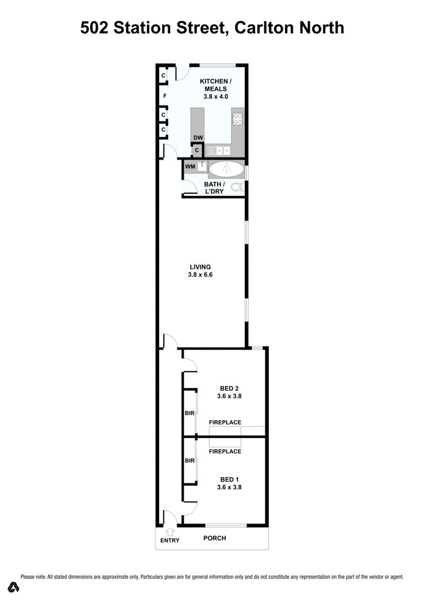 Floorplan of Homely house listing, 502 Station St, Carlton North VIC 3054