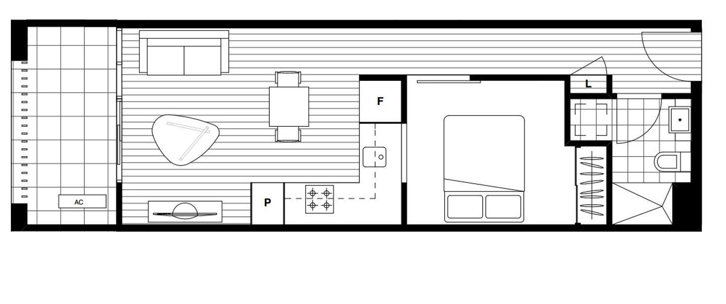Floorplan of Homely apartment listing, 124/70 Nott Street, Port Melbourne VIC 3207