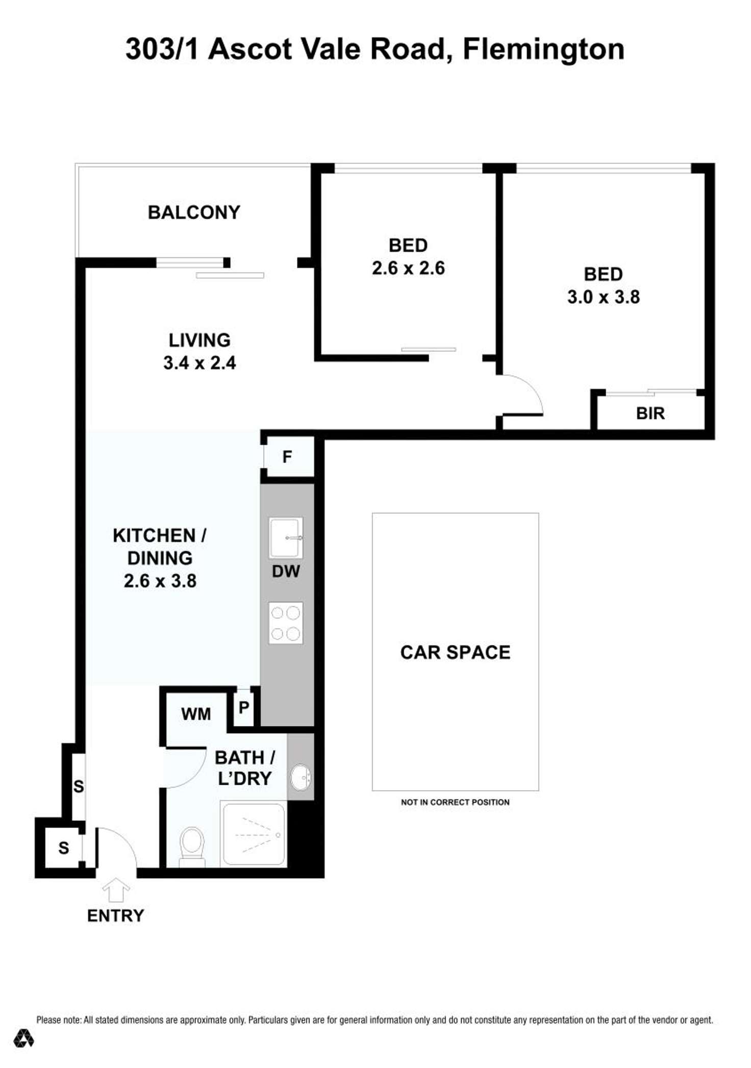 Floorplan of Homely apartment listing, 303/1 Ascot Vale Road, Flemington VIC 3031